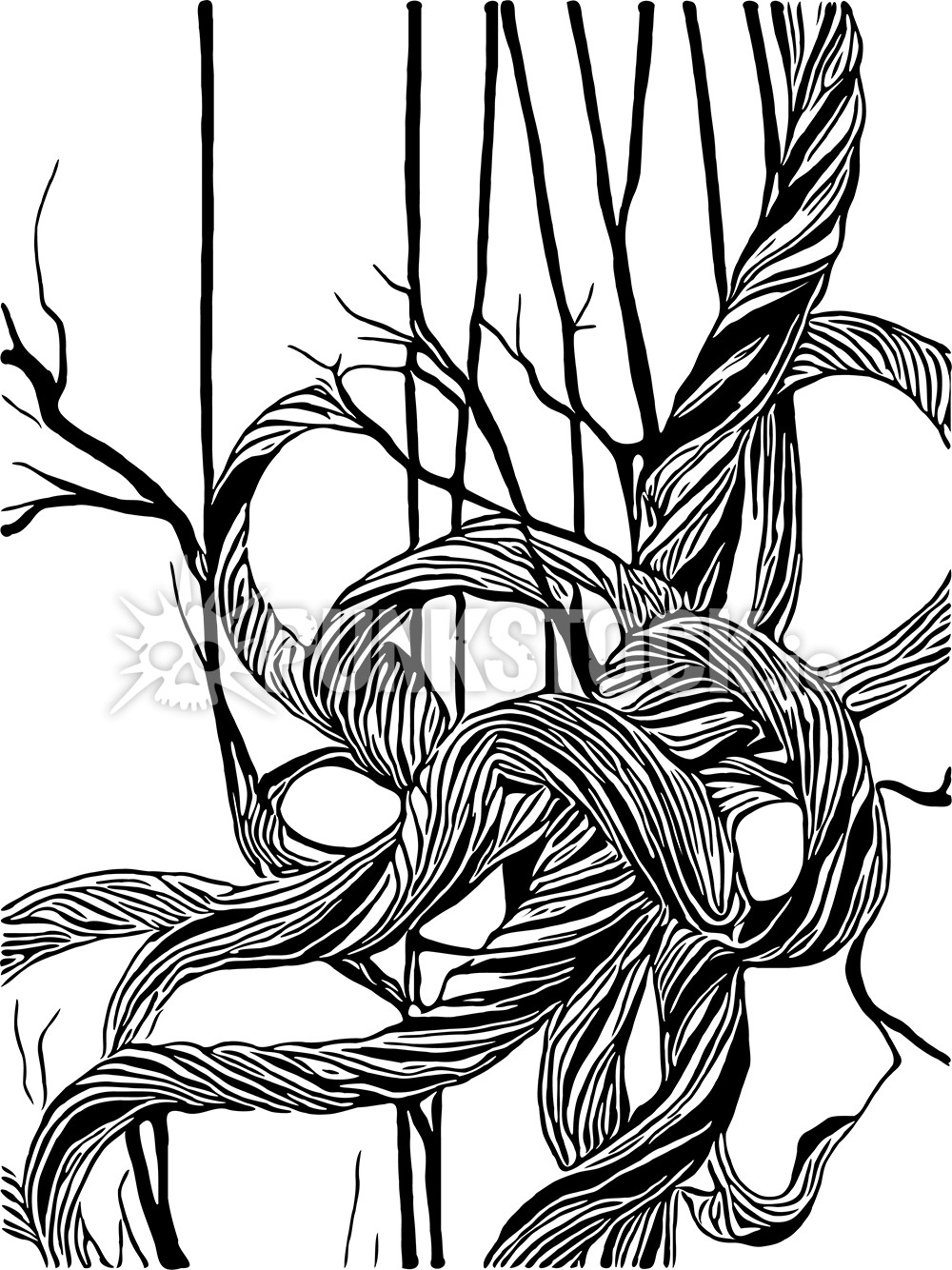 Rope ropes black vector graphic