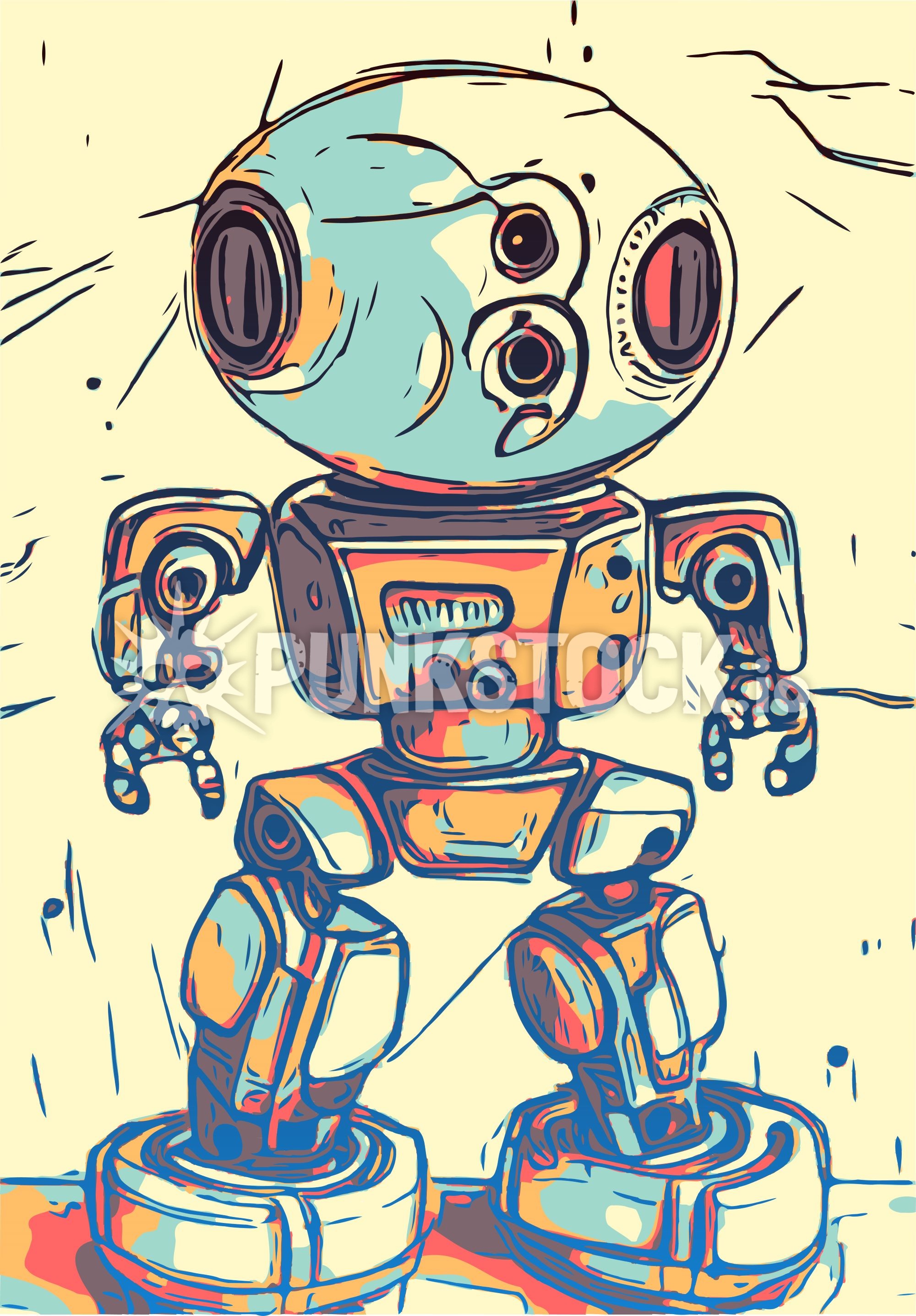 Robot robots android vector graphic