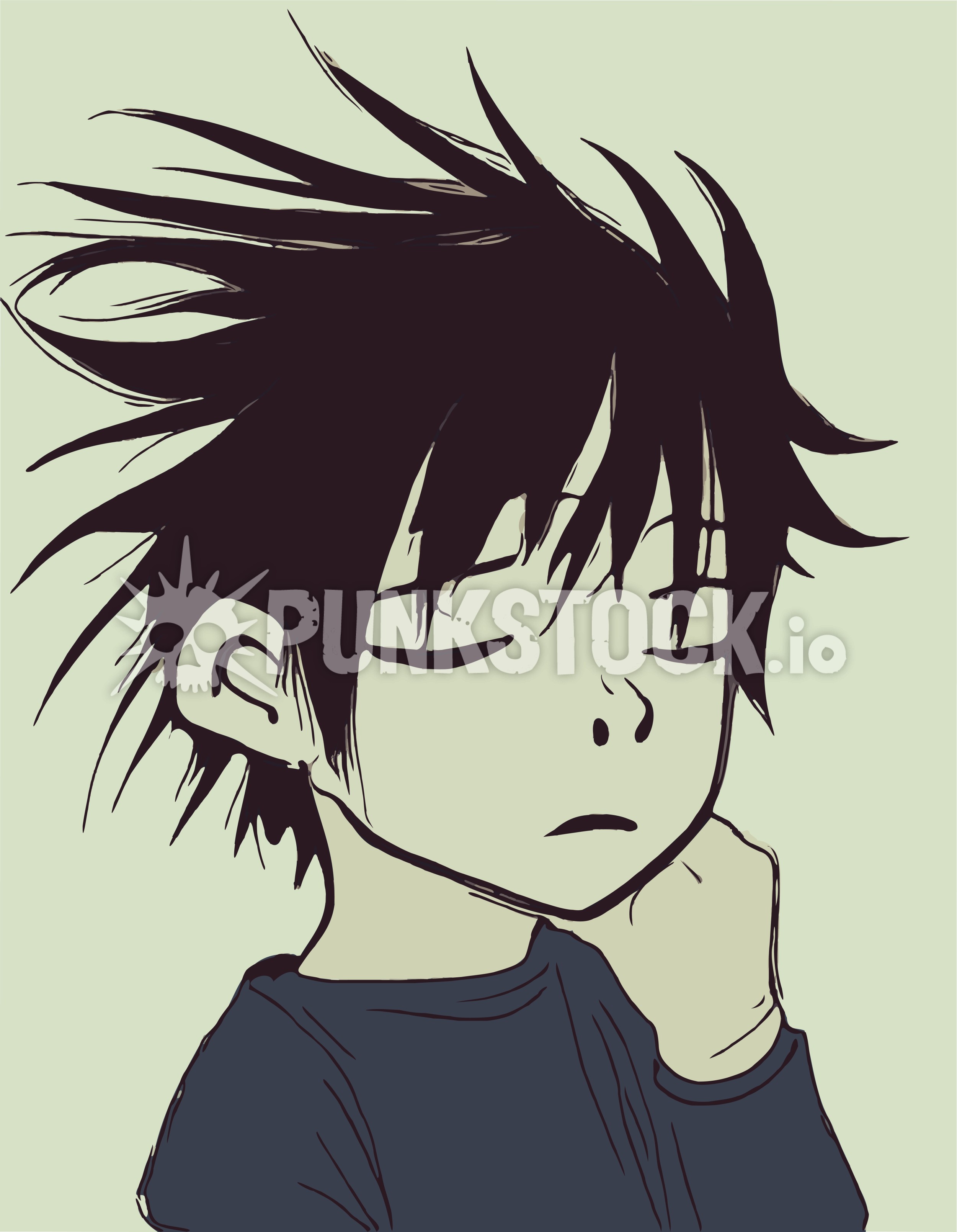 Boy kid side vector graphic