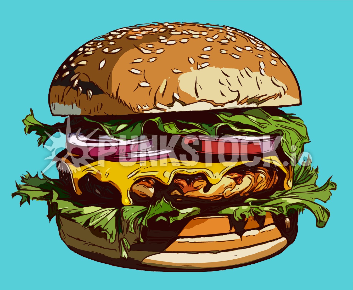 Burger chesseburger hamburger vector graphic