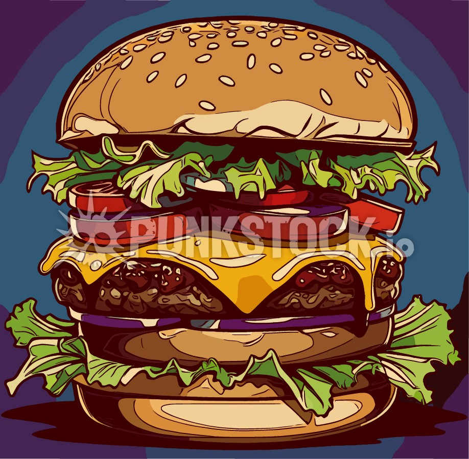 Burger chesseburger hamburger vector graphic