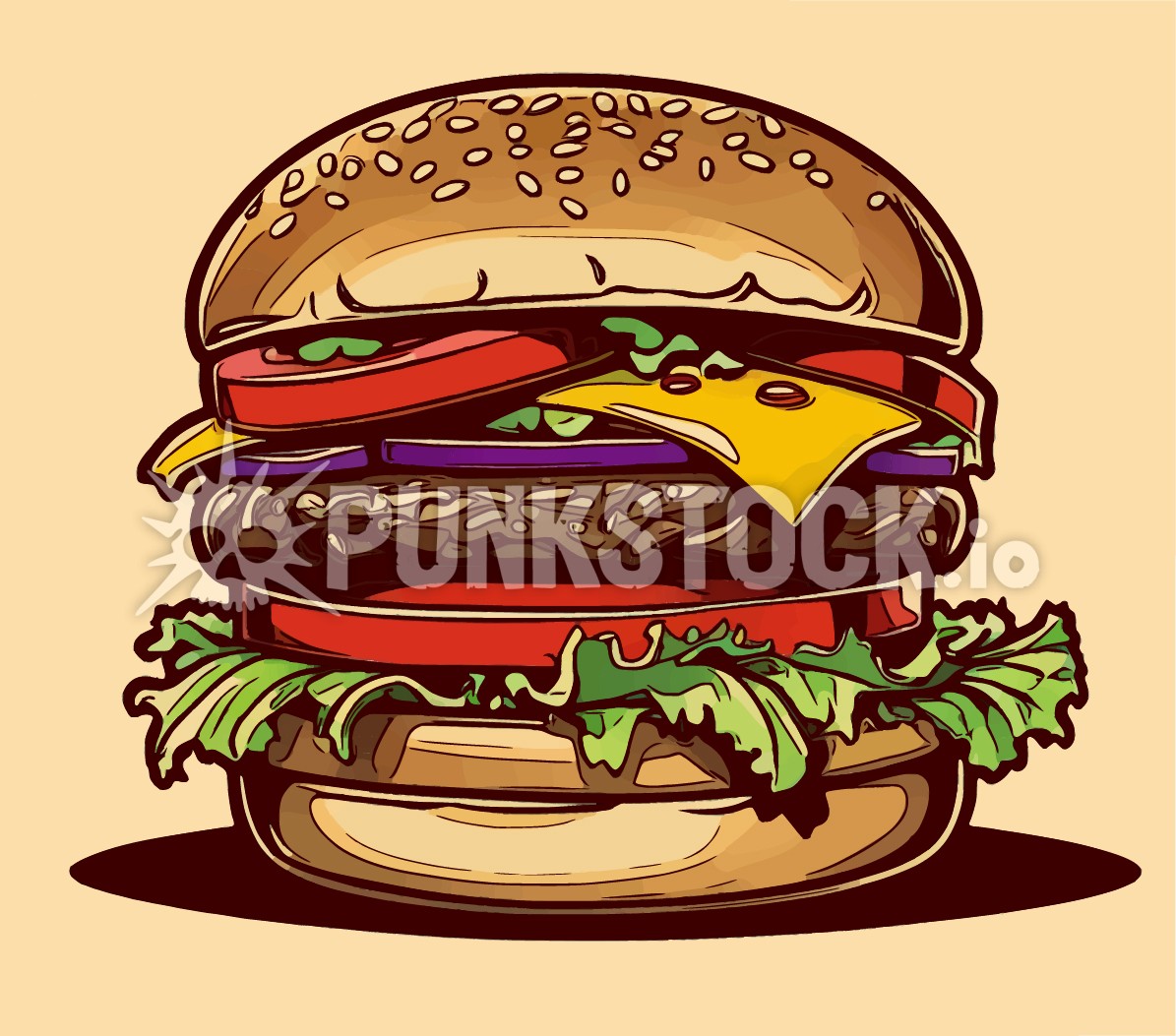 Burger chesseburger hamburger vector graphic