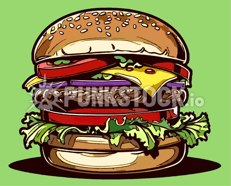 Burger chesseburger hamburger vector graphic