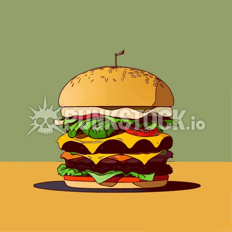 Burger chesseburger hamburger vector graphic