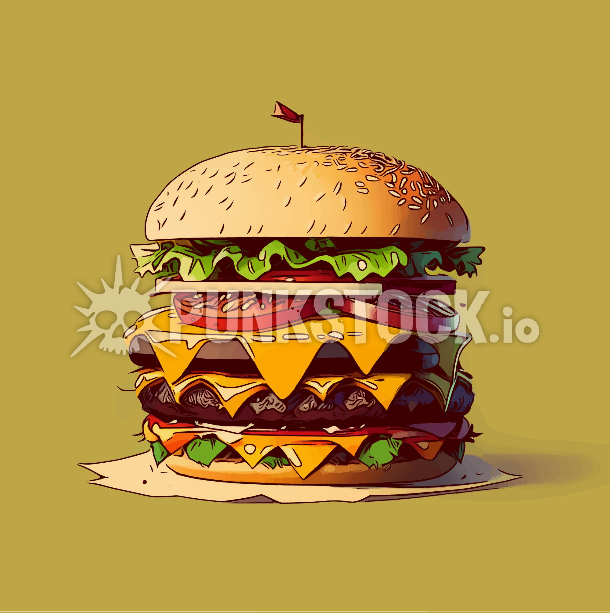 Burger chesseburger hamburger vector graphic