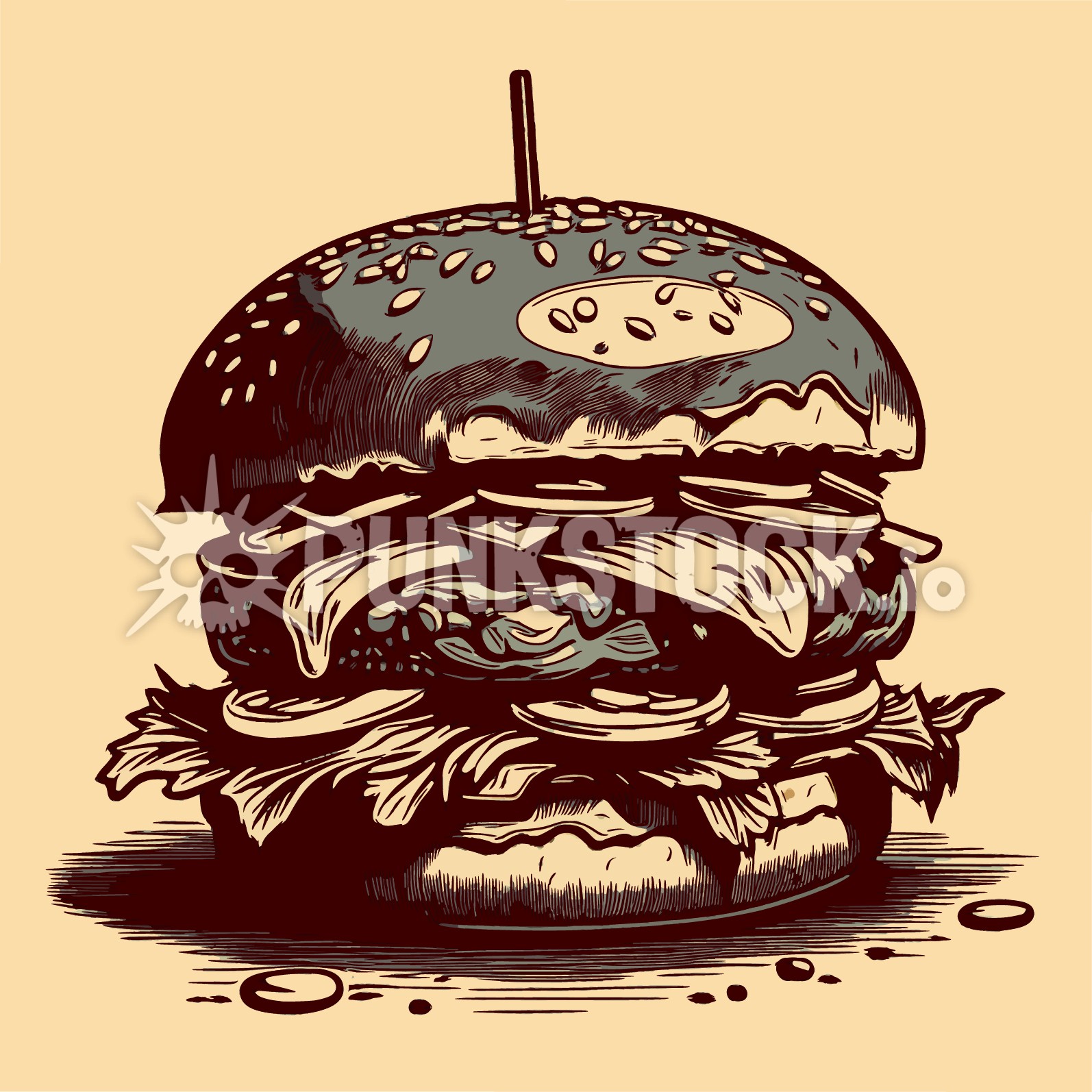 Hamburger burger cheeseburger vector graphic