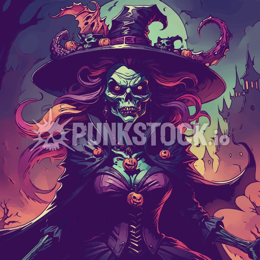 Witch withces haloween vector graphic