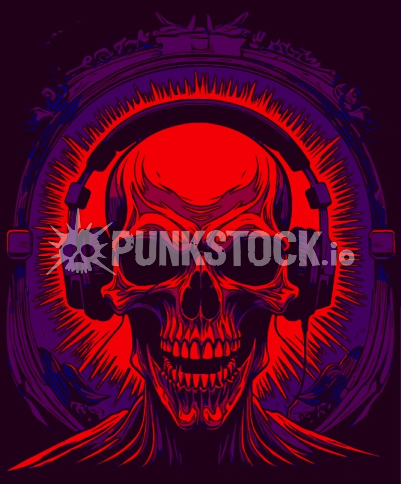 Skull skulls music vector graphic