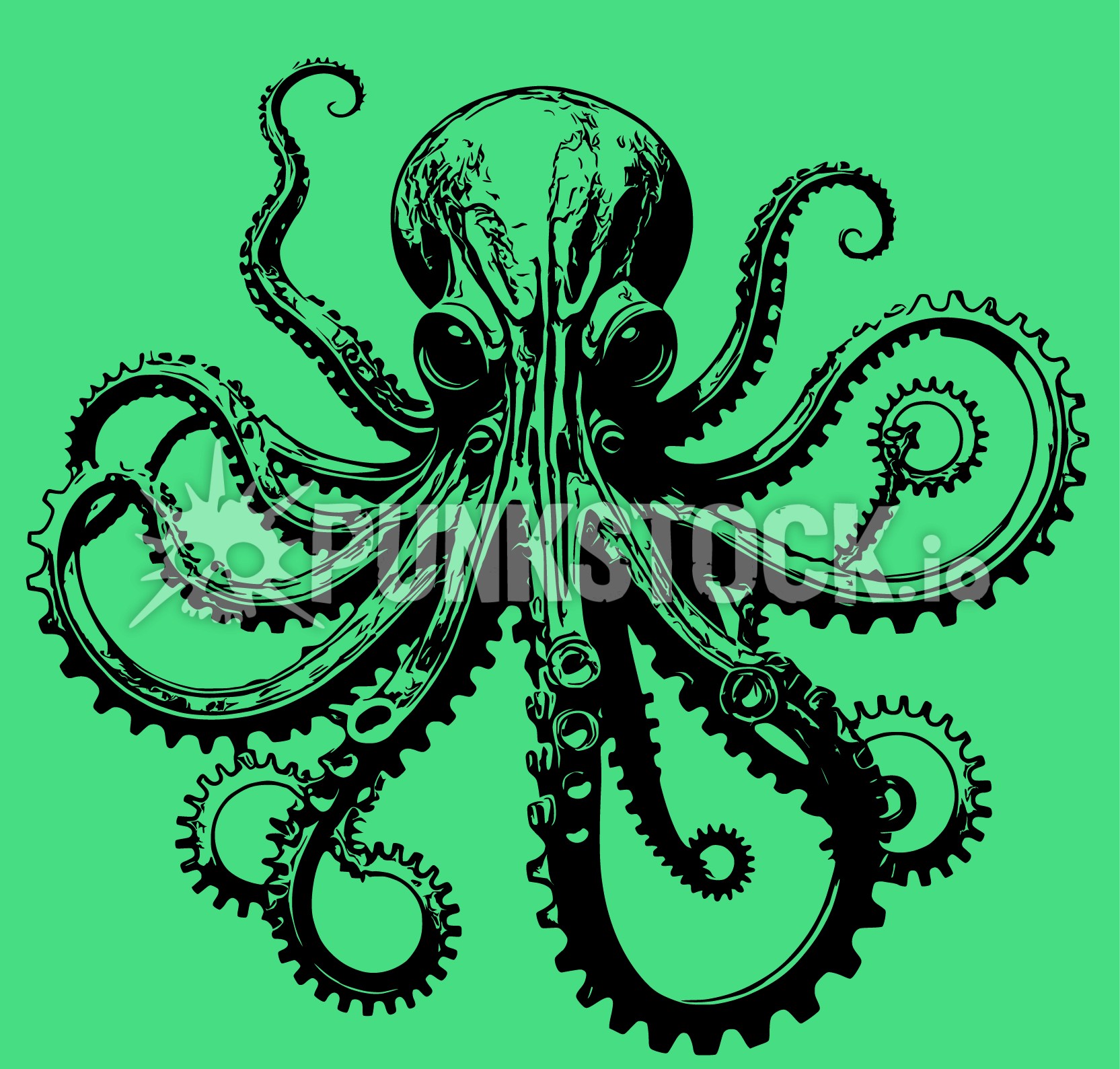 Squid squids green vector graphic