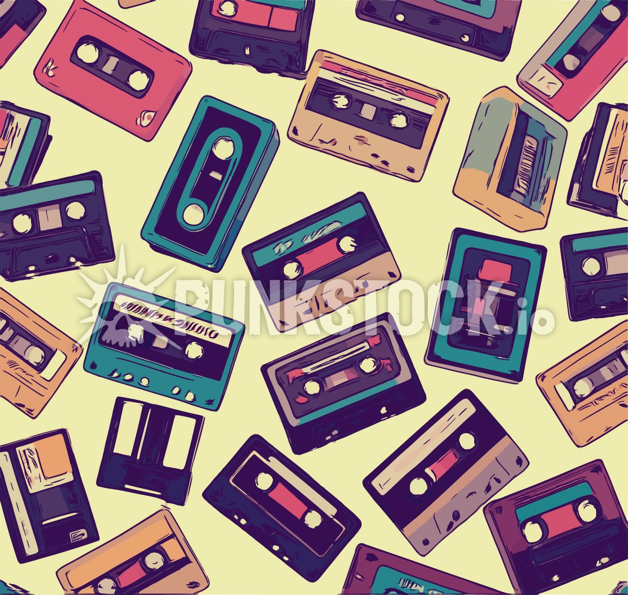 Casette casettes cassette vector graphic