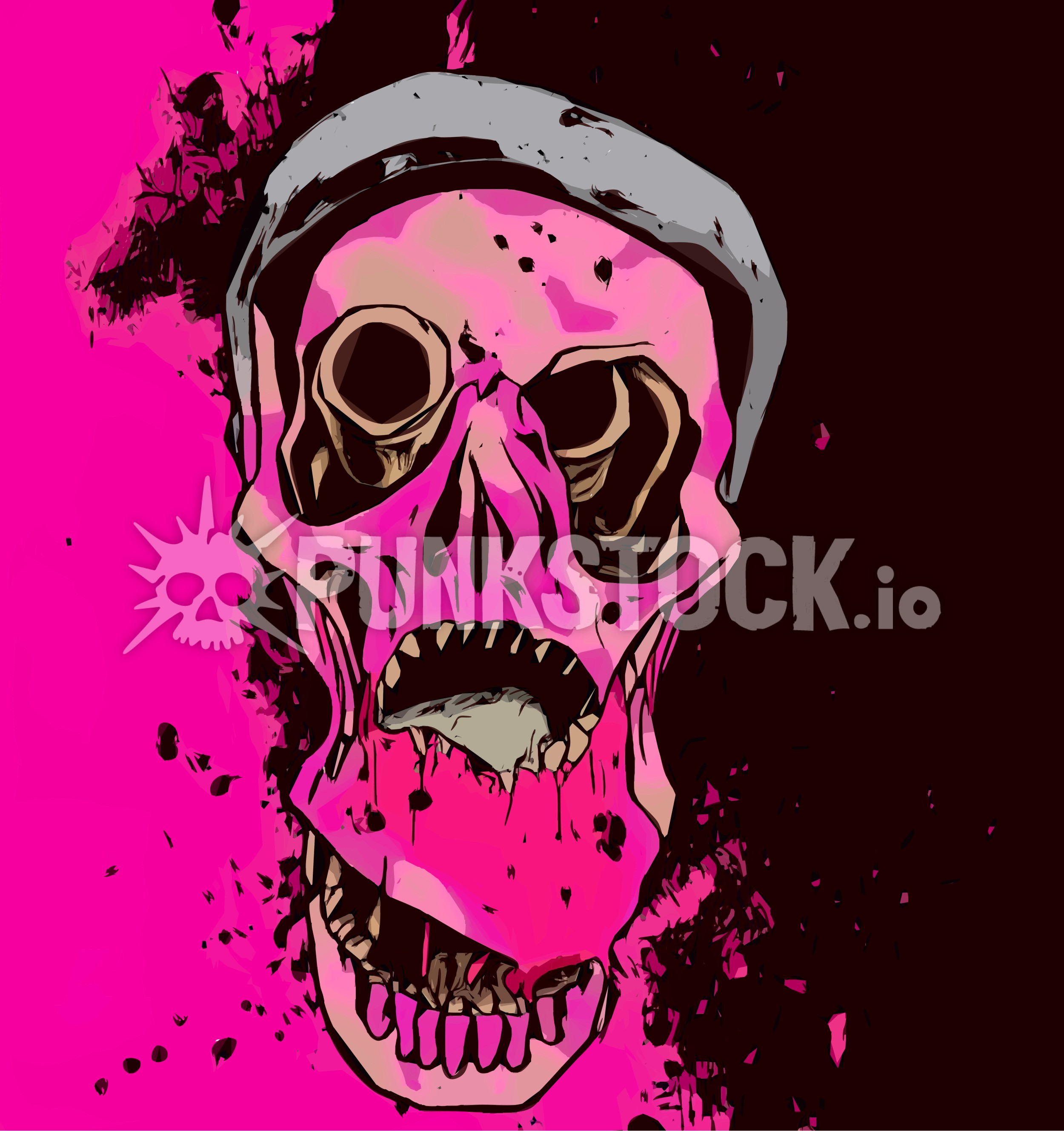 Pink double abstract vector graphic