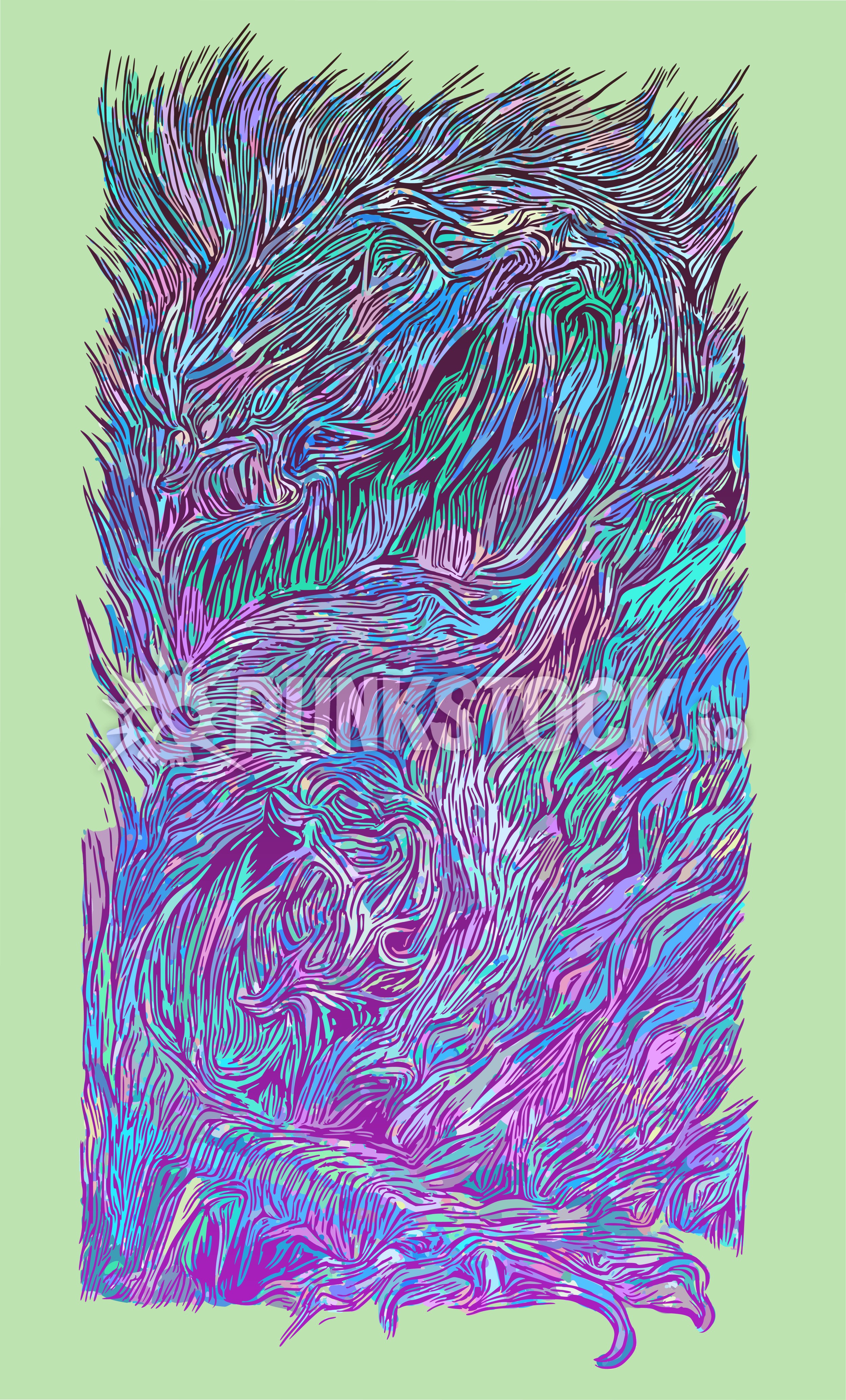 Fur furry hair vector graphic