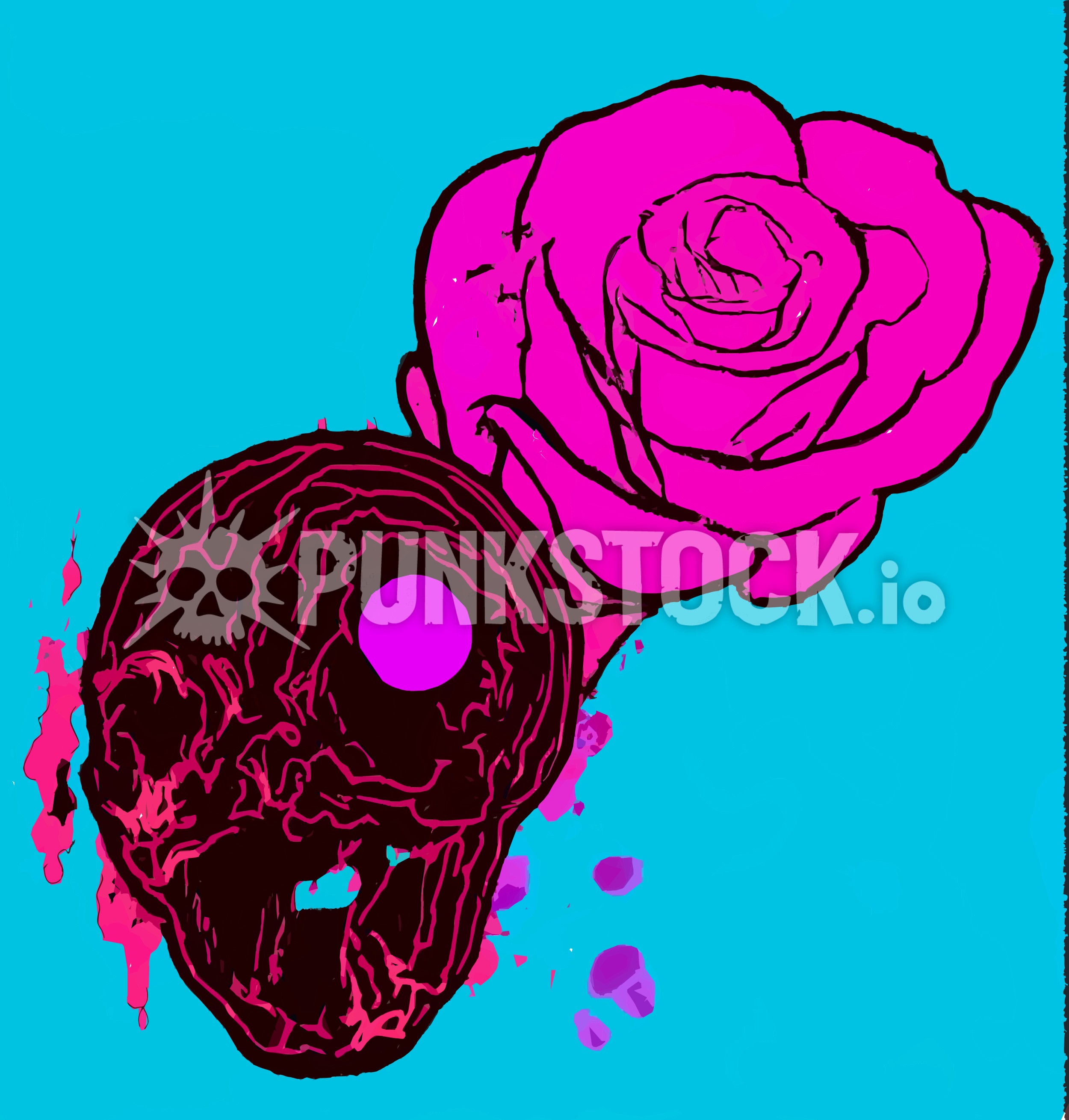 Pink jody rose vector graphic