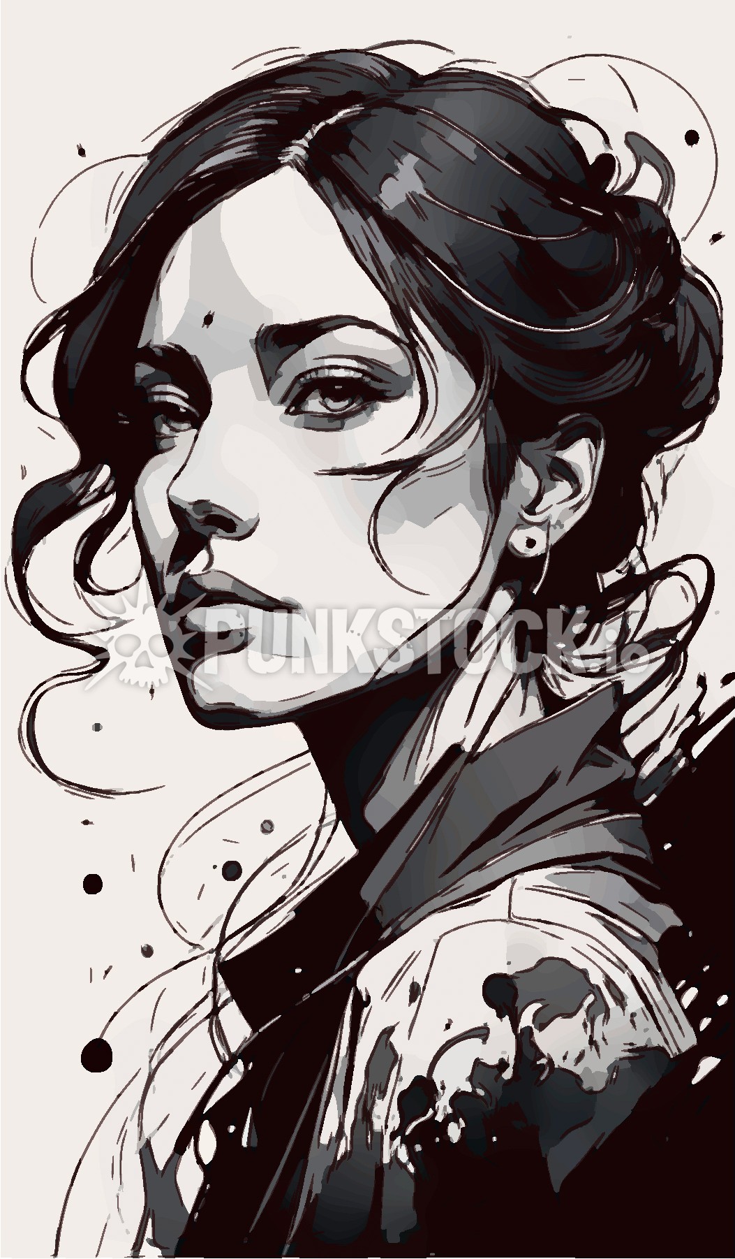 Woman girl pretty vector graphic