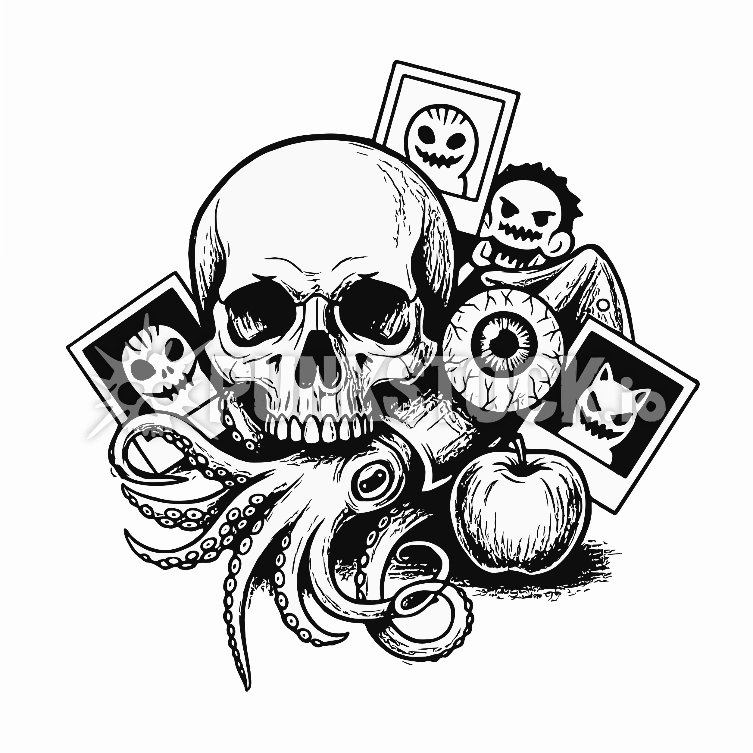 Skull skulls robot vector graphic