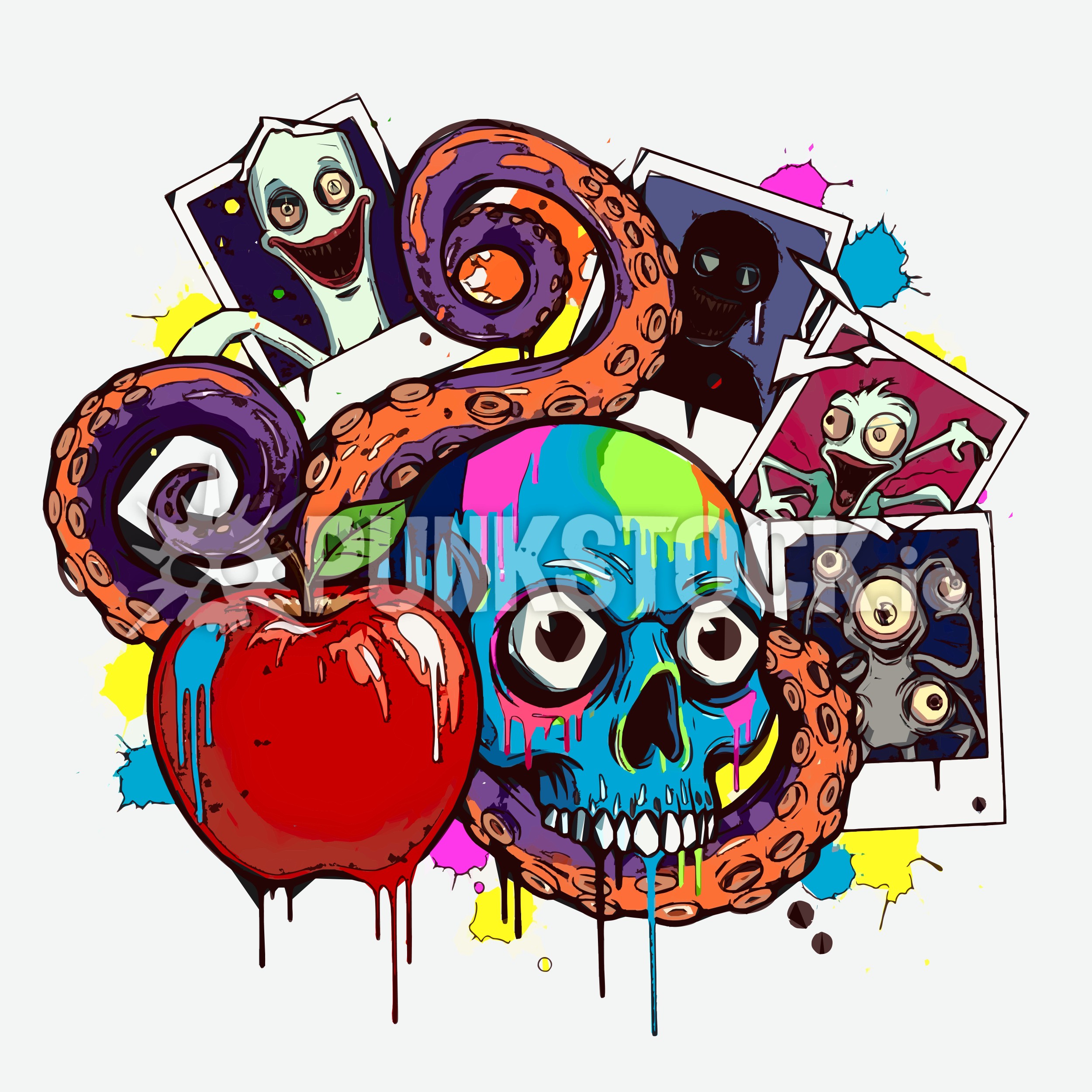 Skull skulls robot vector graphic