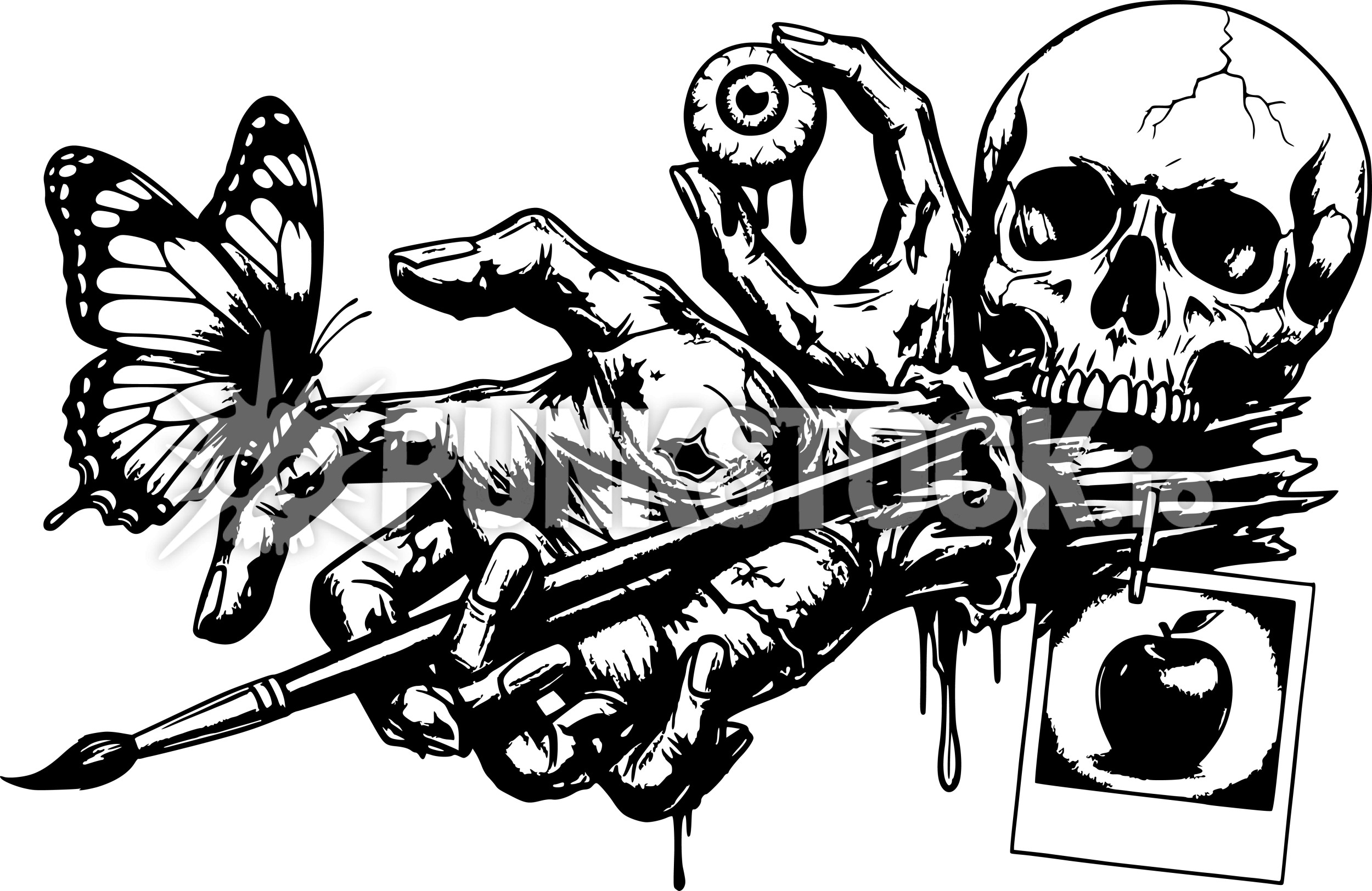 Hand hands zombie vector graphic