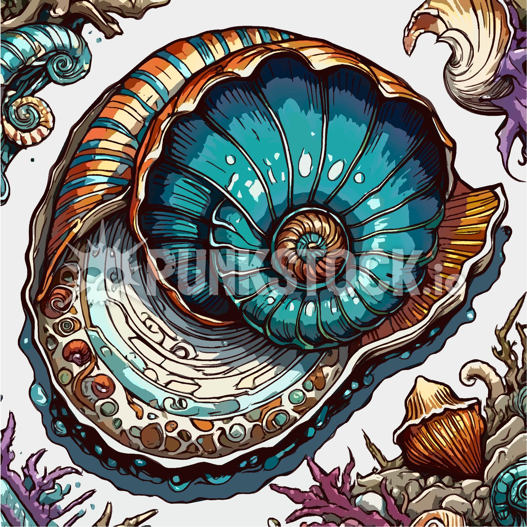 Shell shells sea vector graphic