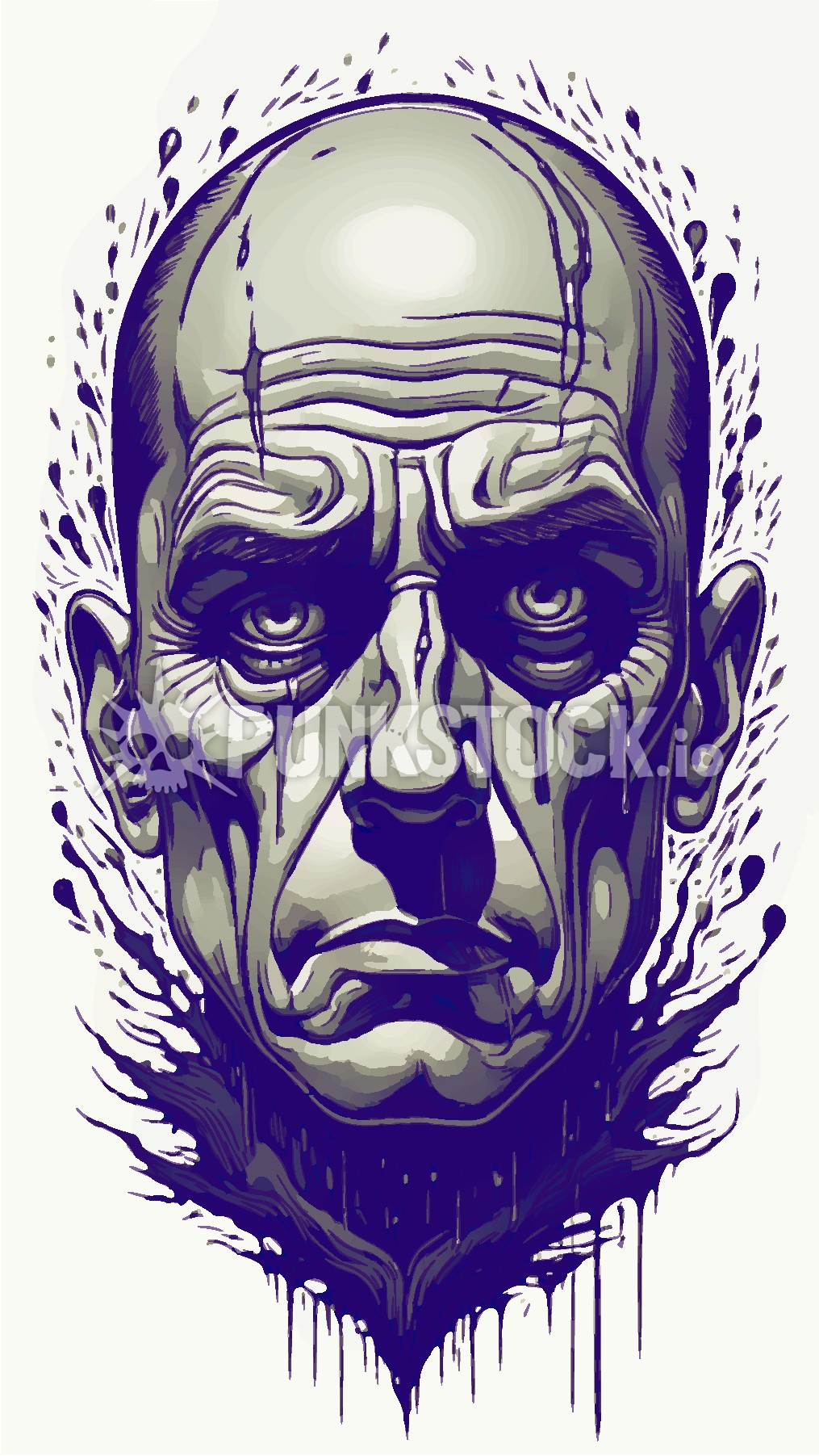 Man face head vector graphic