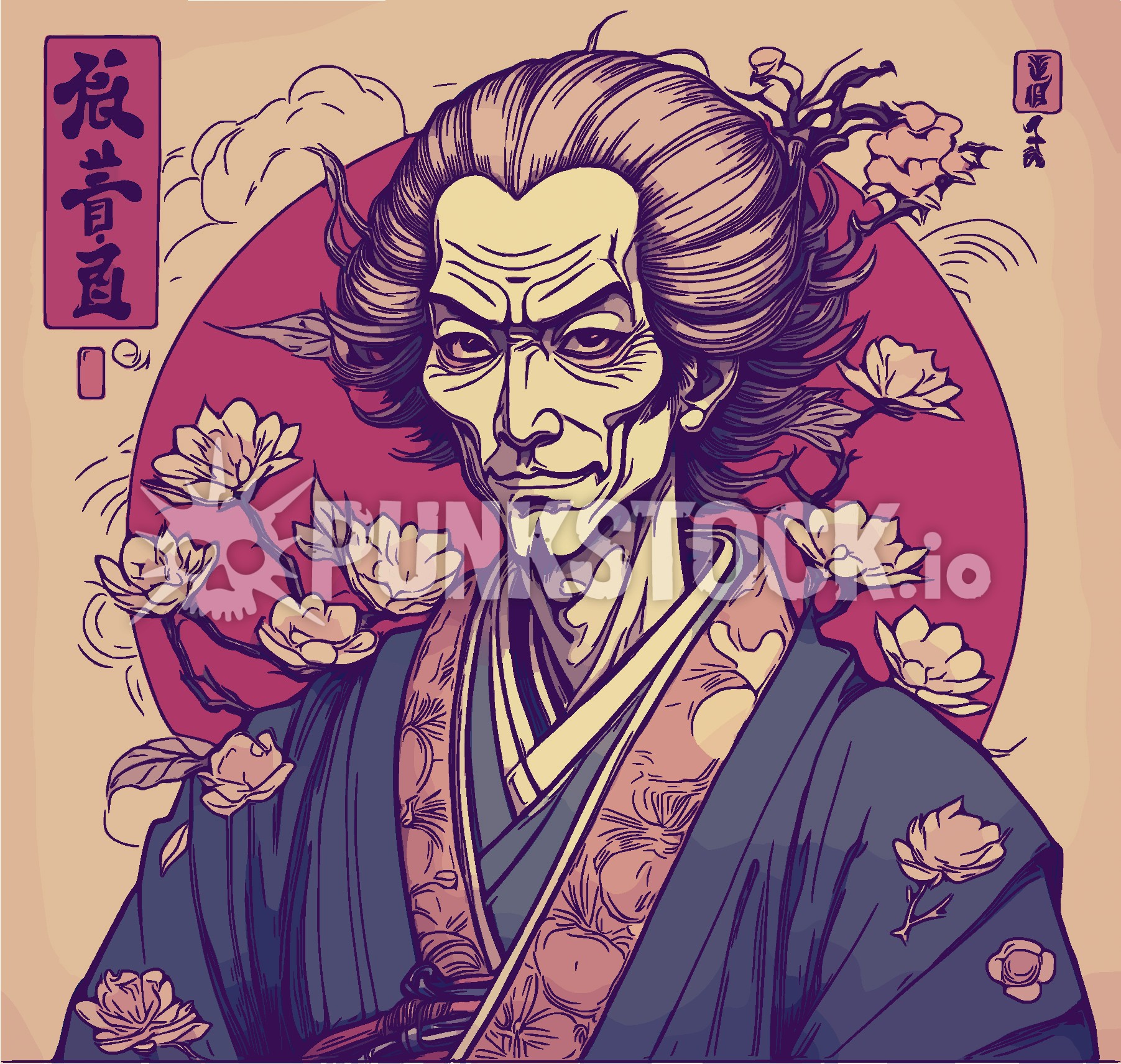 Old ancient vintage vector graphic