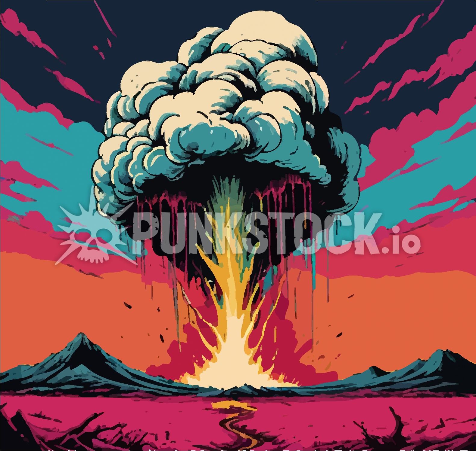 Bomb bombing explosion vector graphic
