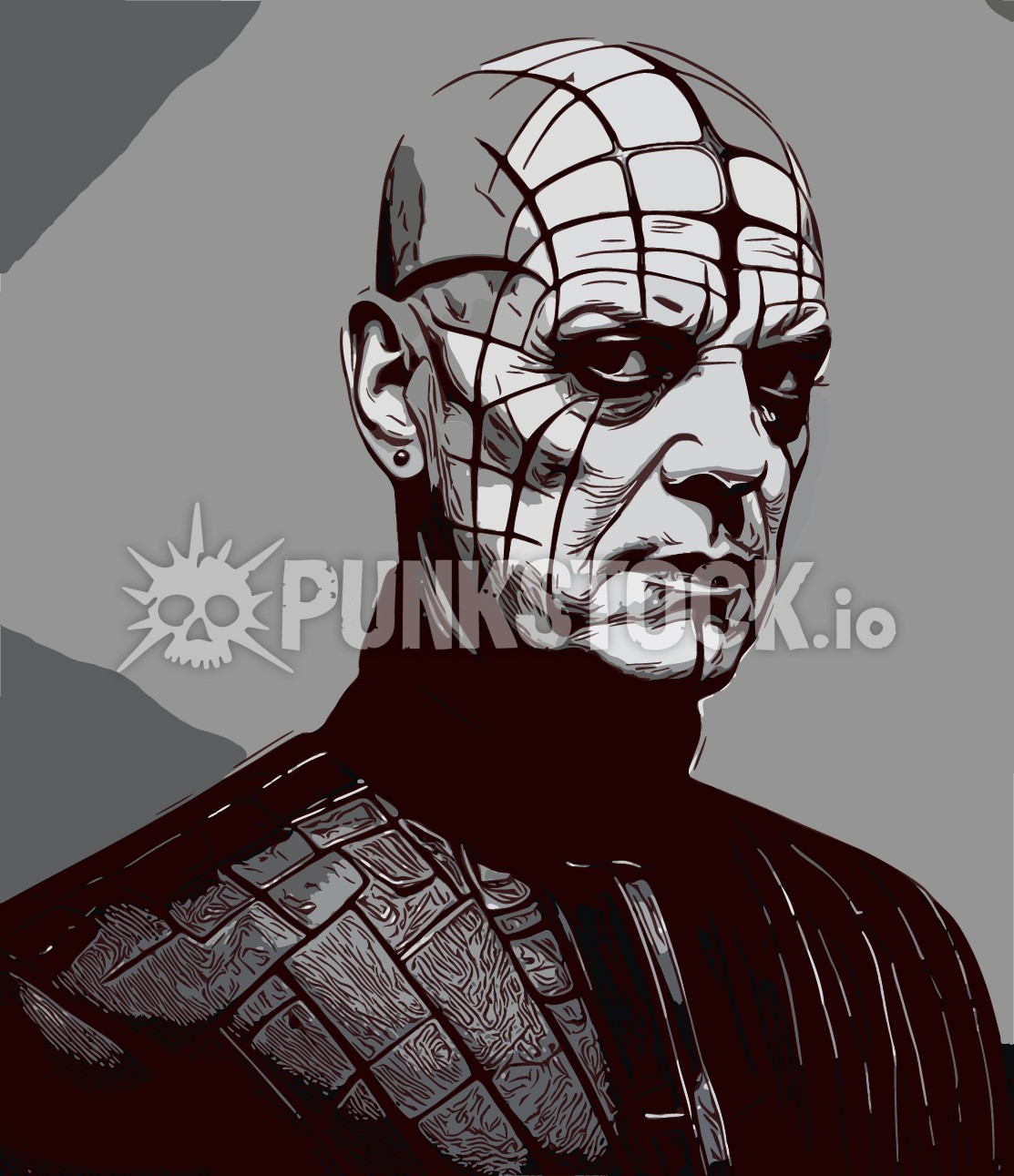 Hellraiser pinhead pin head vector graphic