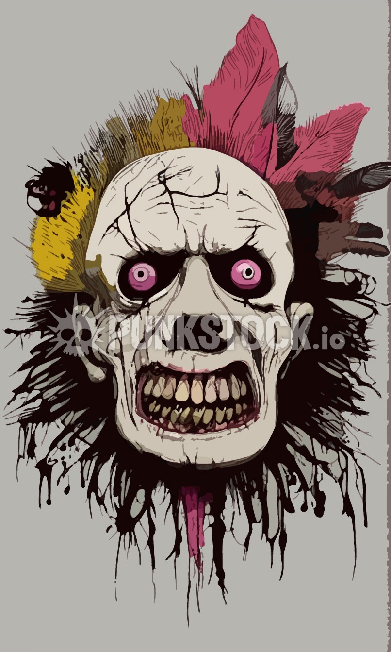 Face head abstract vector graphic