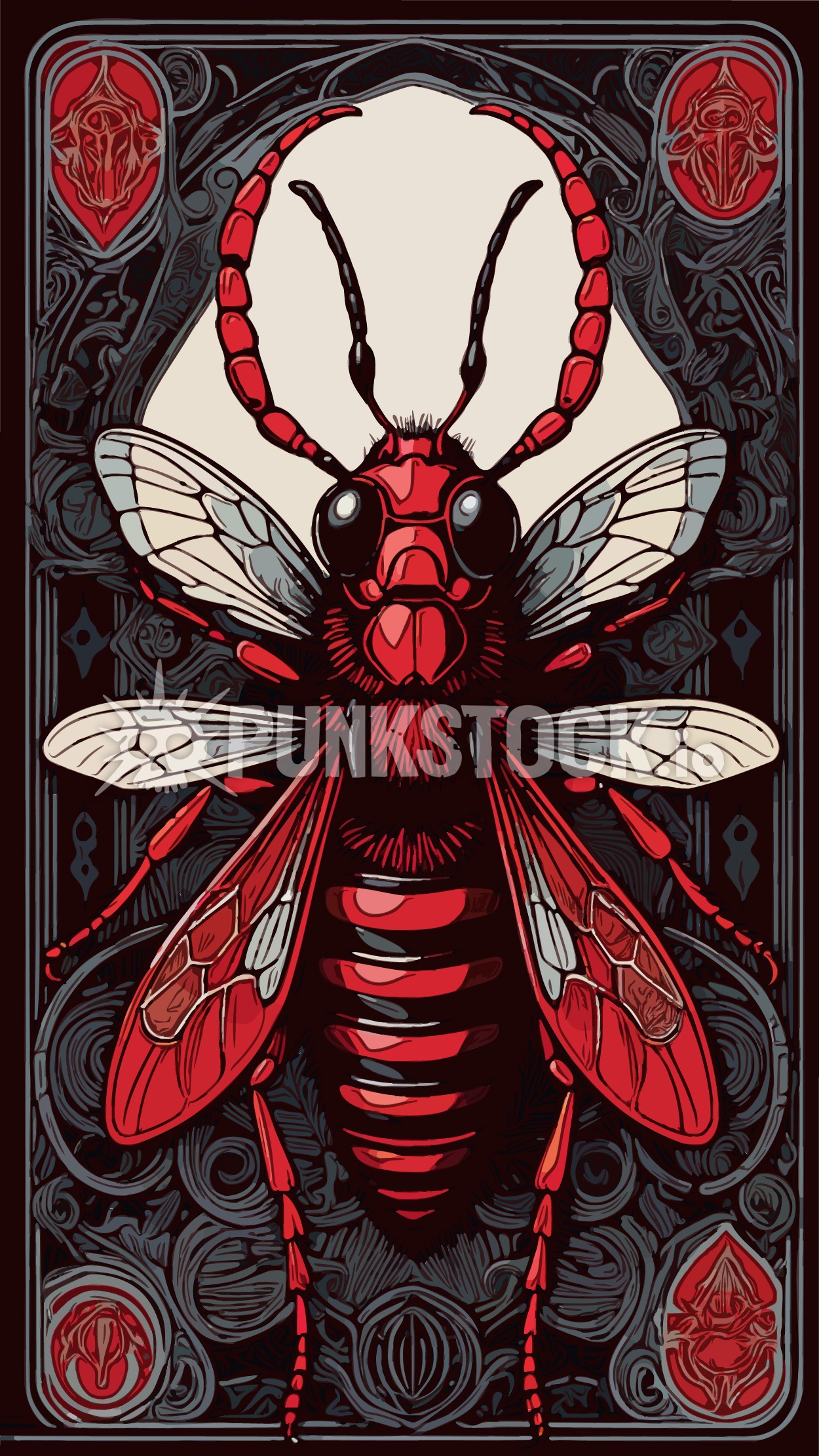 Card cards bug vector graphic