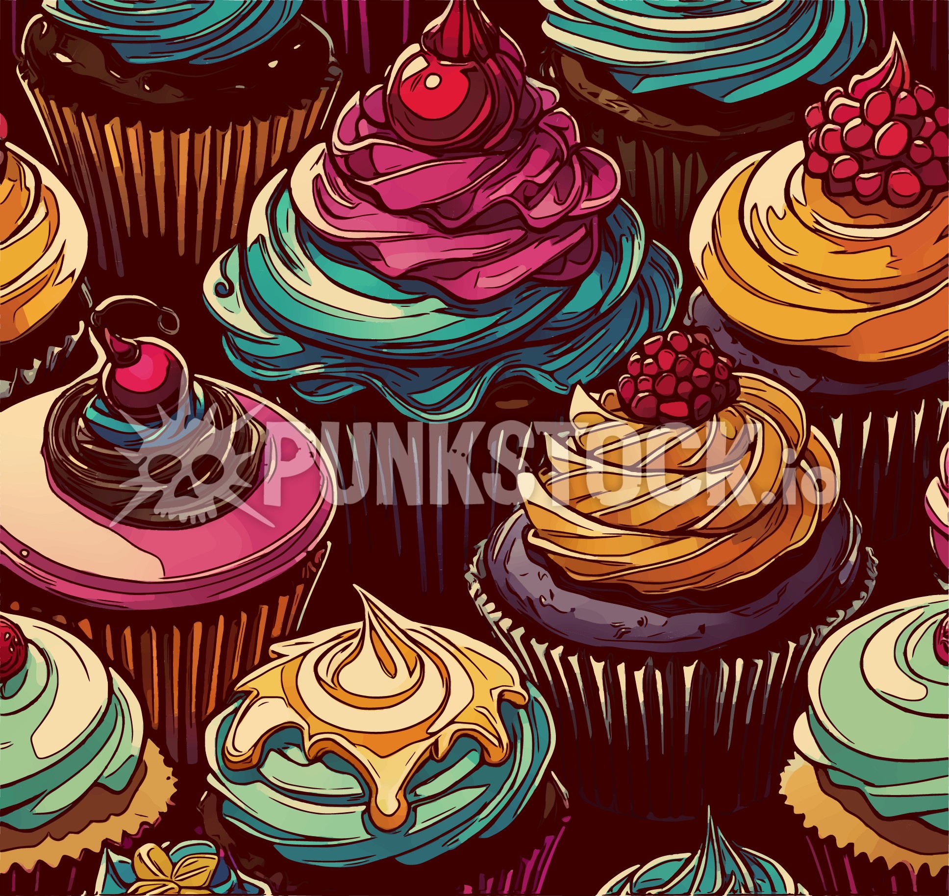 Cake cupcake cupcakes vector graphic