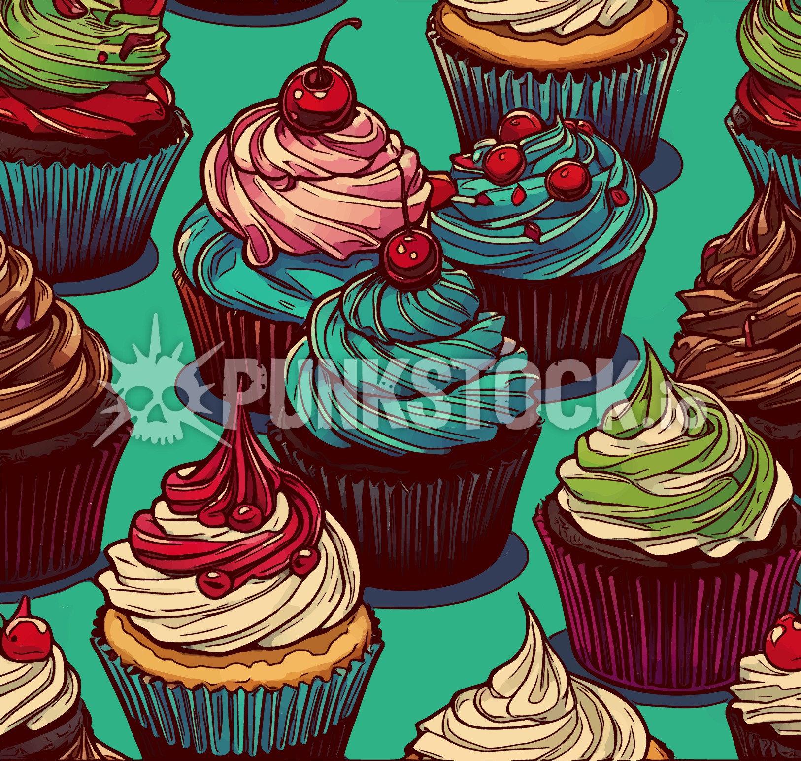 Cake cupcake cupcakes vector graphic