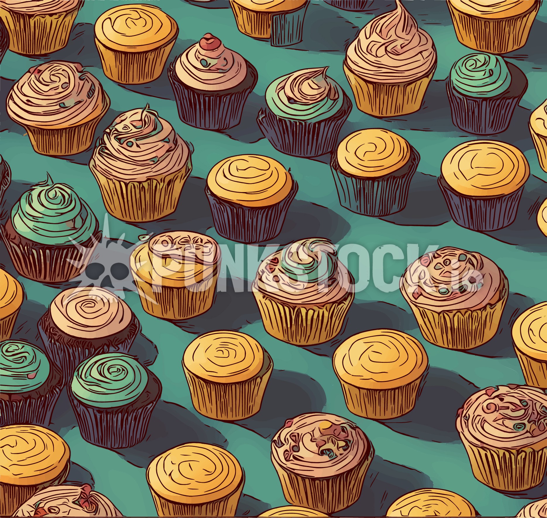 Cake cupcake cupcakes vector graphic
