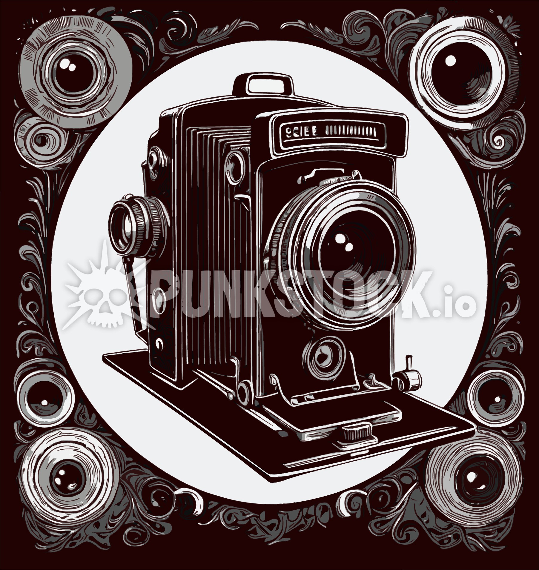 Camera cameras vintage vector graphic