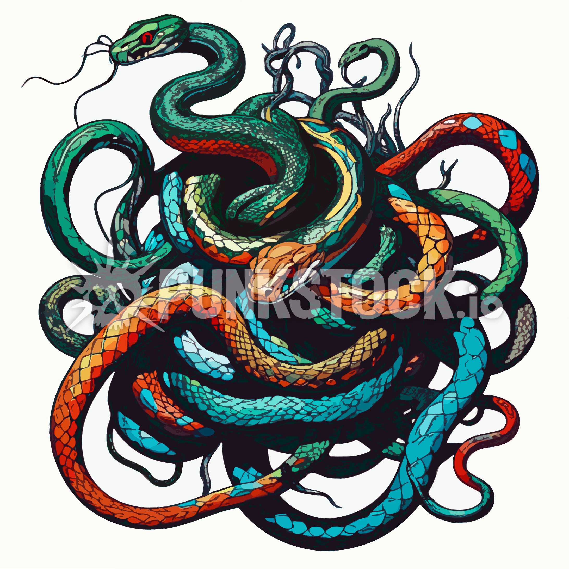 Snake snakes coil vector graphic