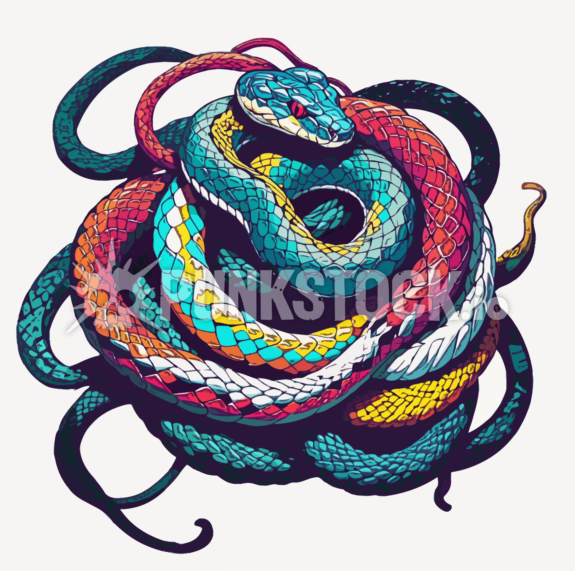 Snake snakes coil vector graphic