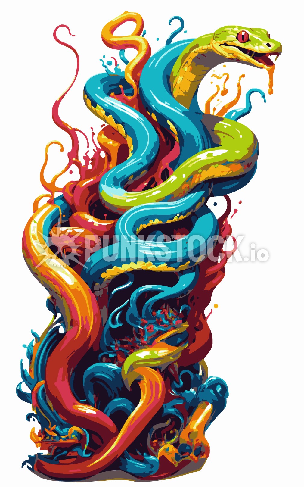 Snake snakes coil vector graphic