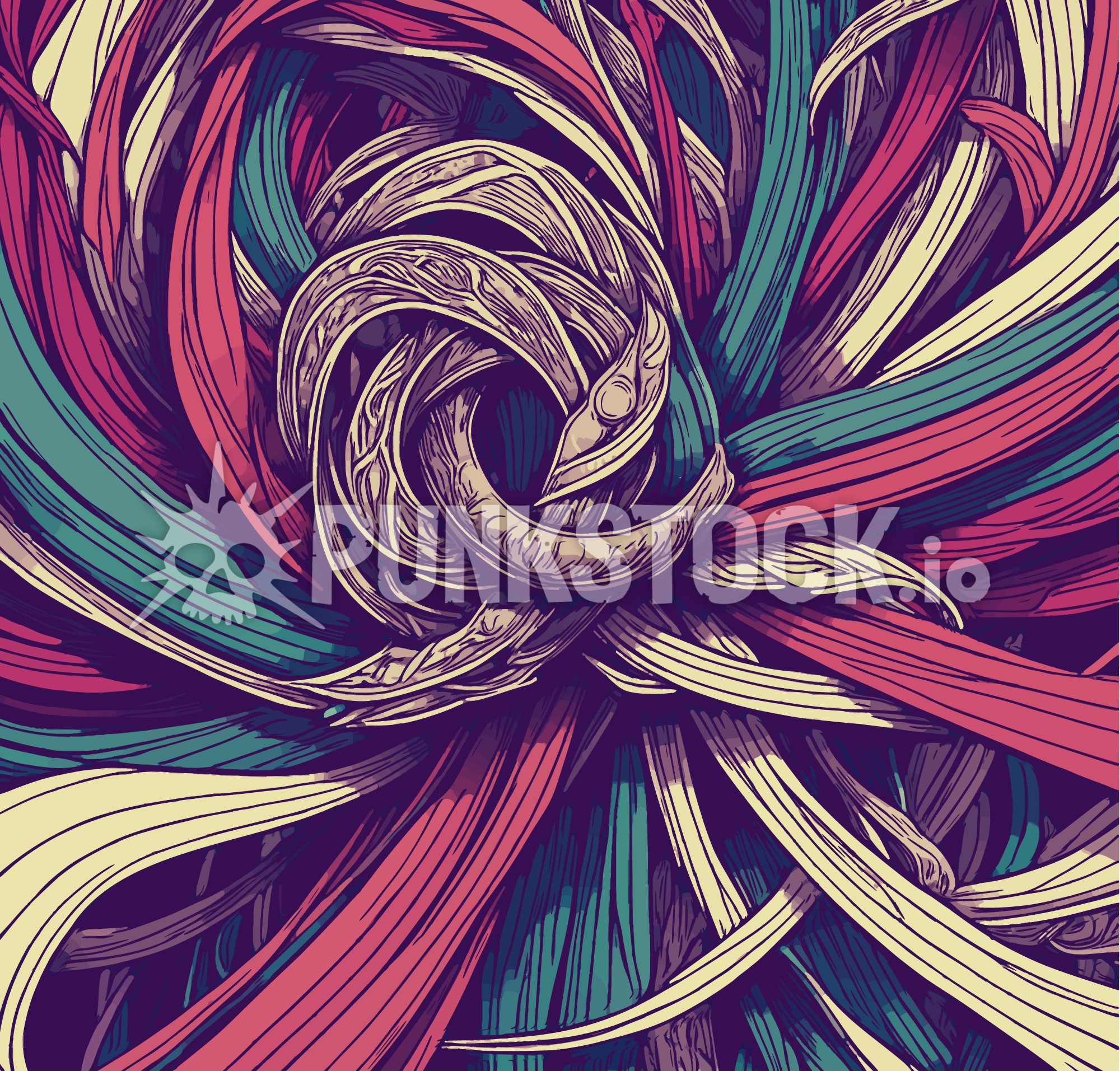 String strings knots vector graphic