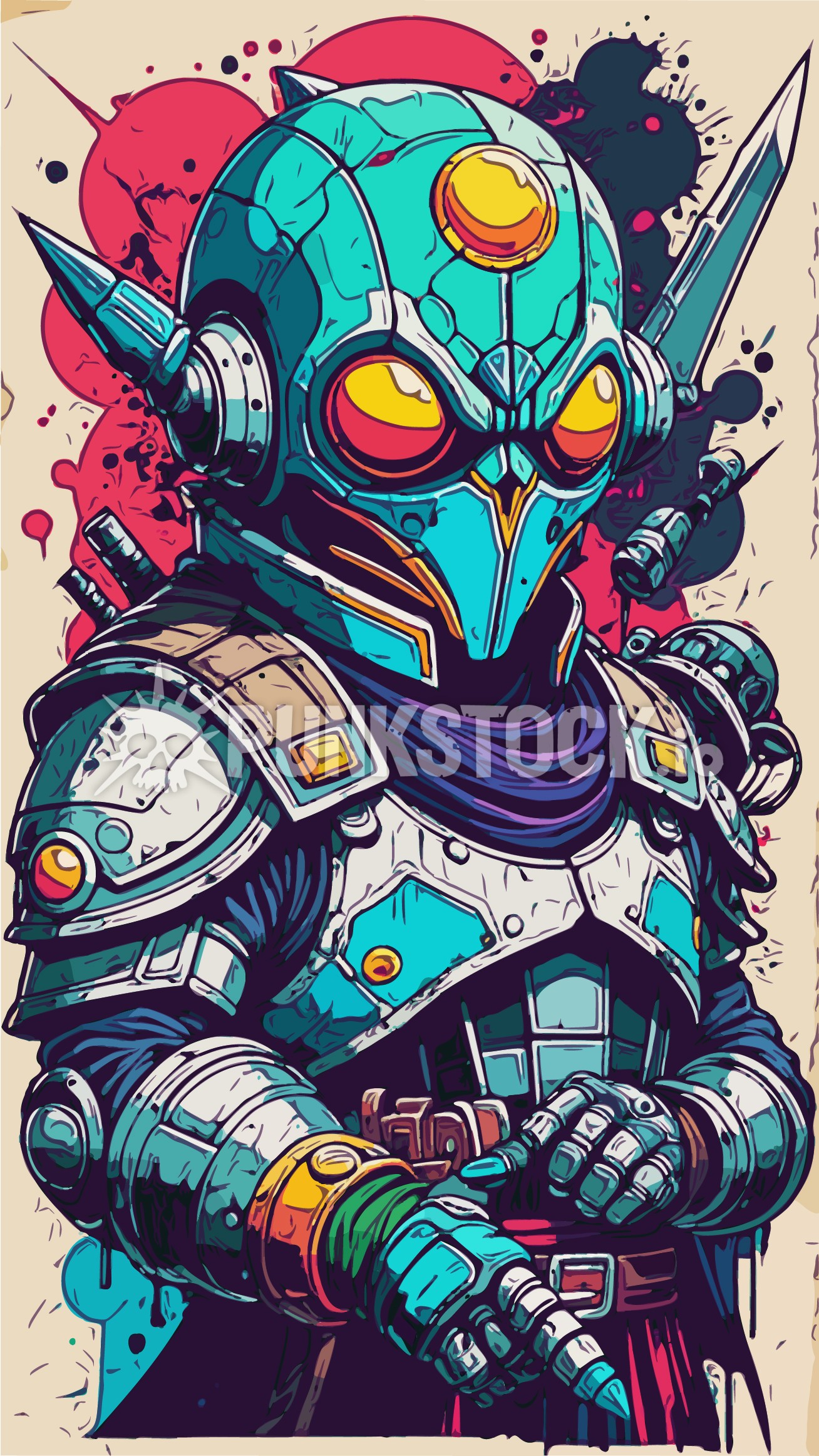 Robot armor armour vector graphic
