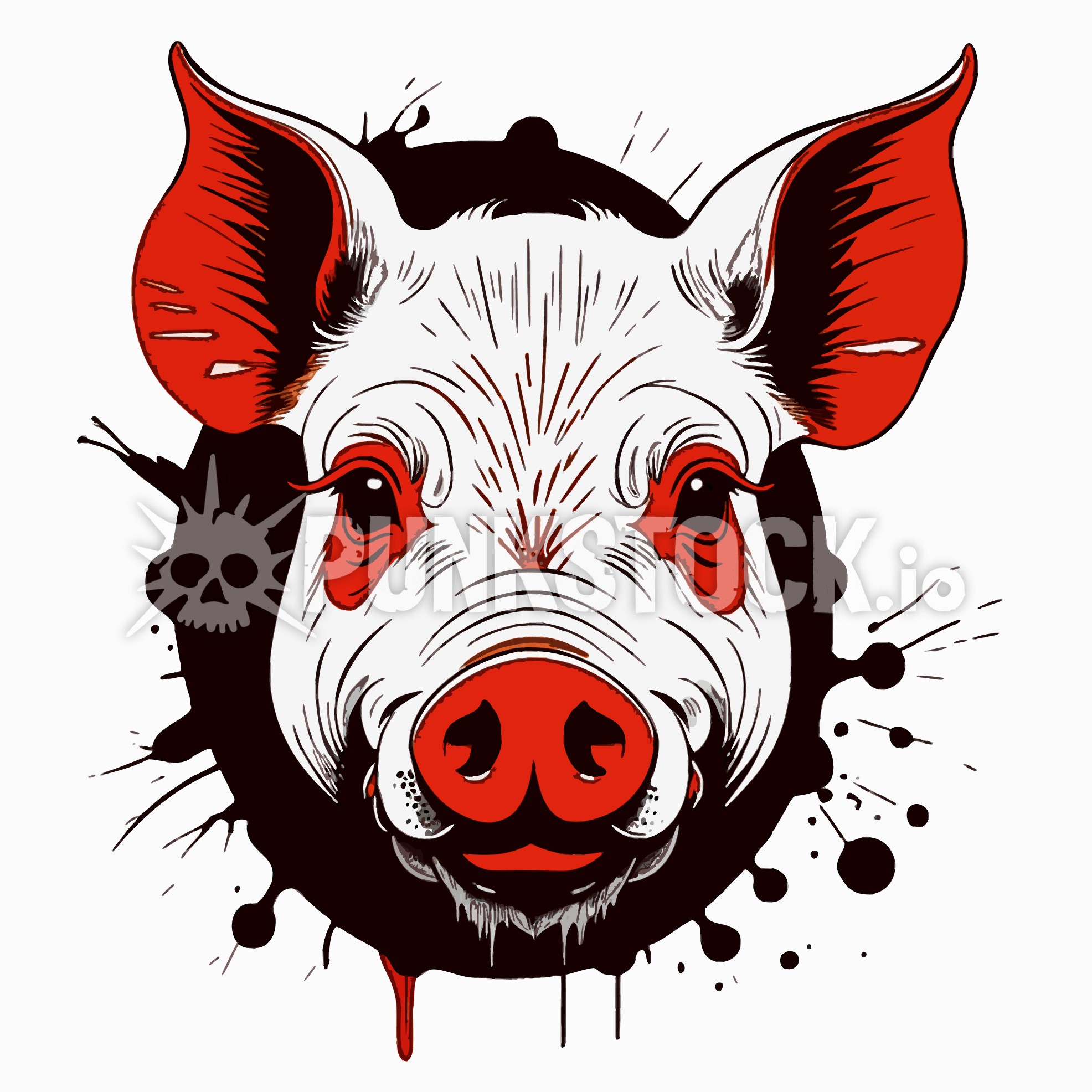 Pig pigs swine vector graphic