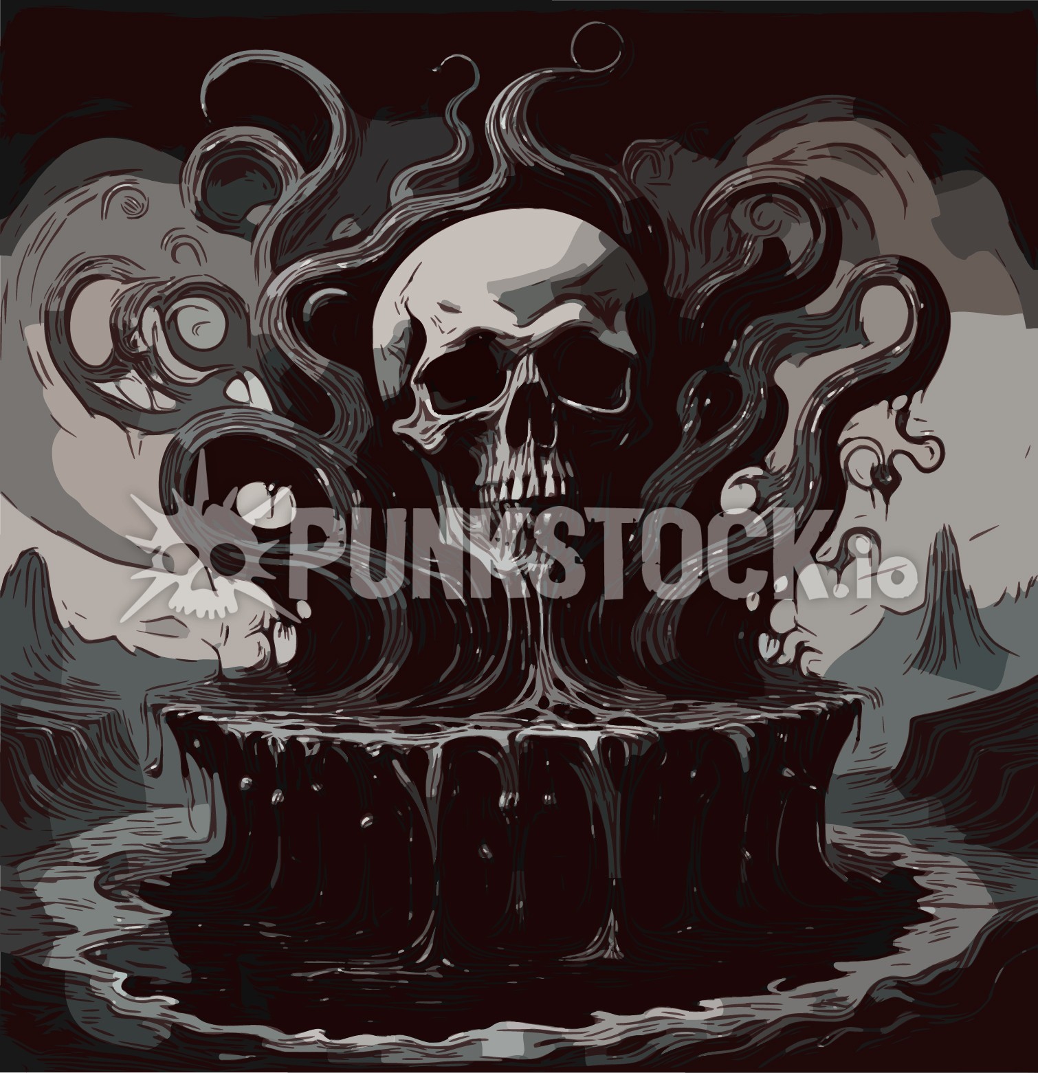 Skull skulls altar vector graphic