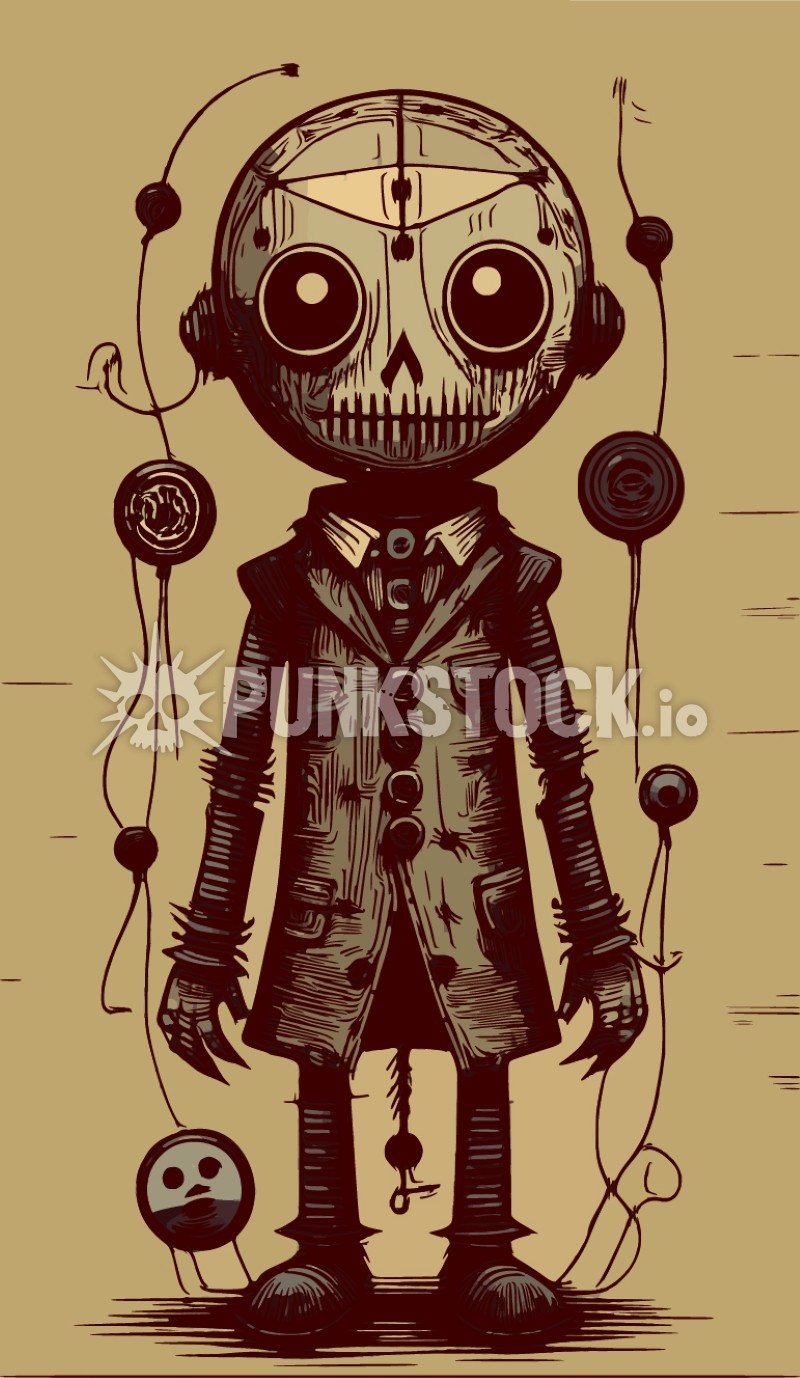 Small tiny doll vector graphic