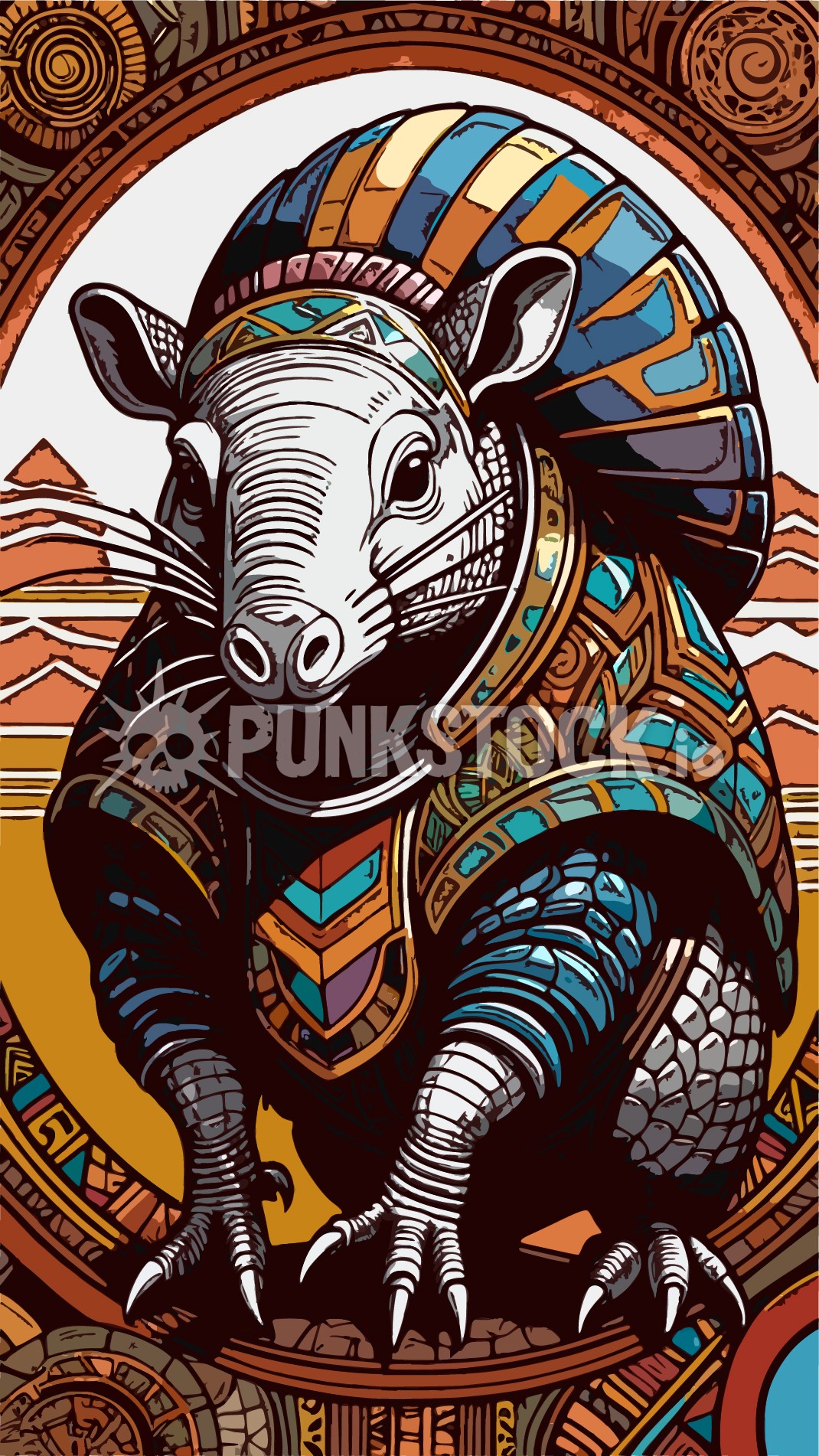 Animal wild armor vector graphic