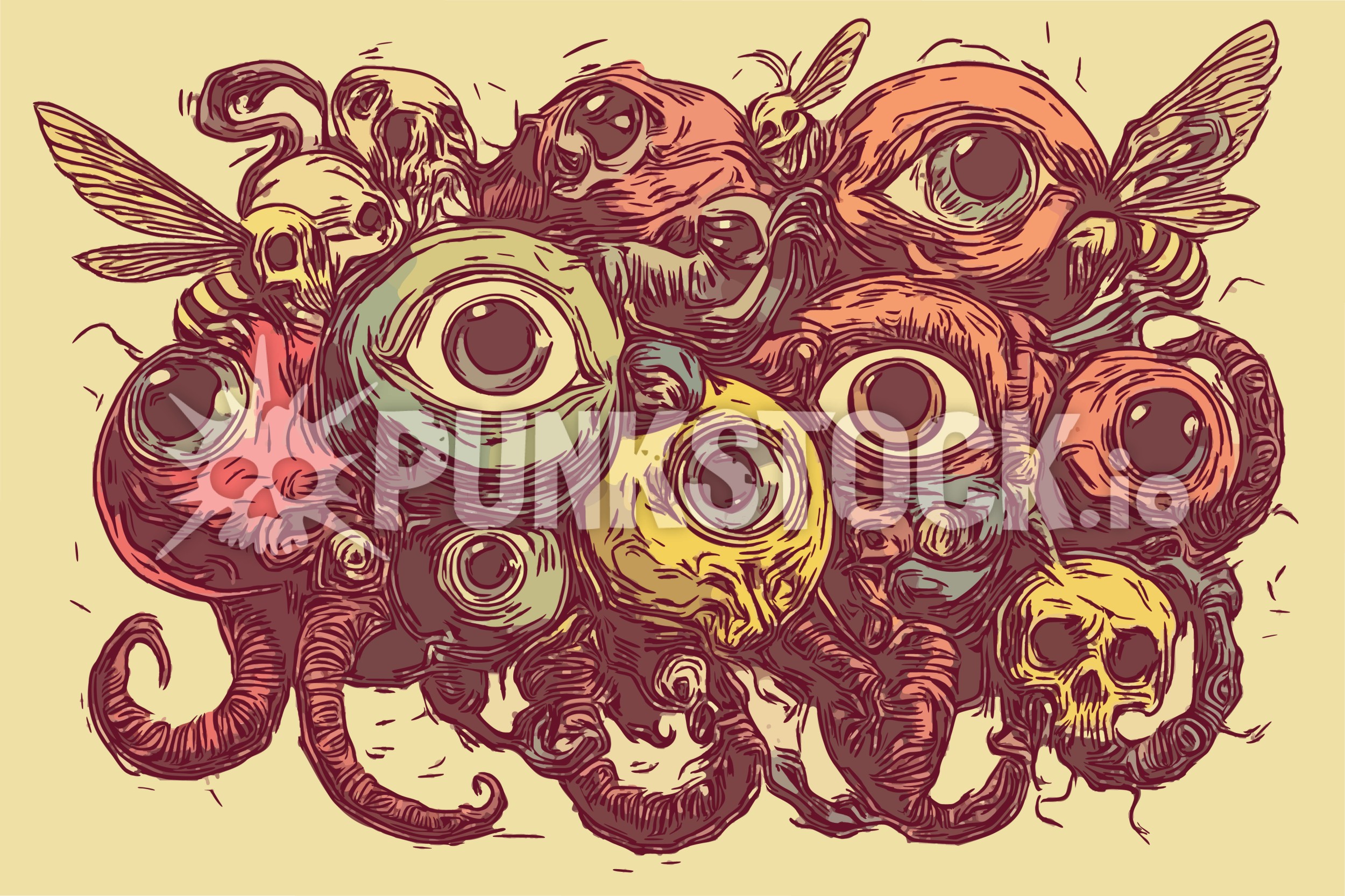 Cluster clustered ball vector graphic