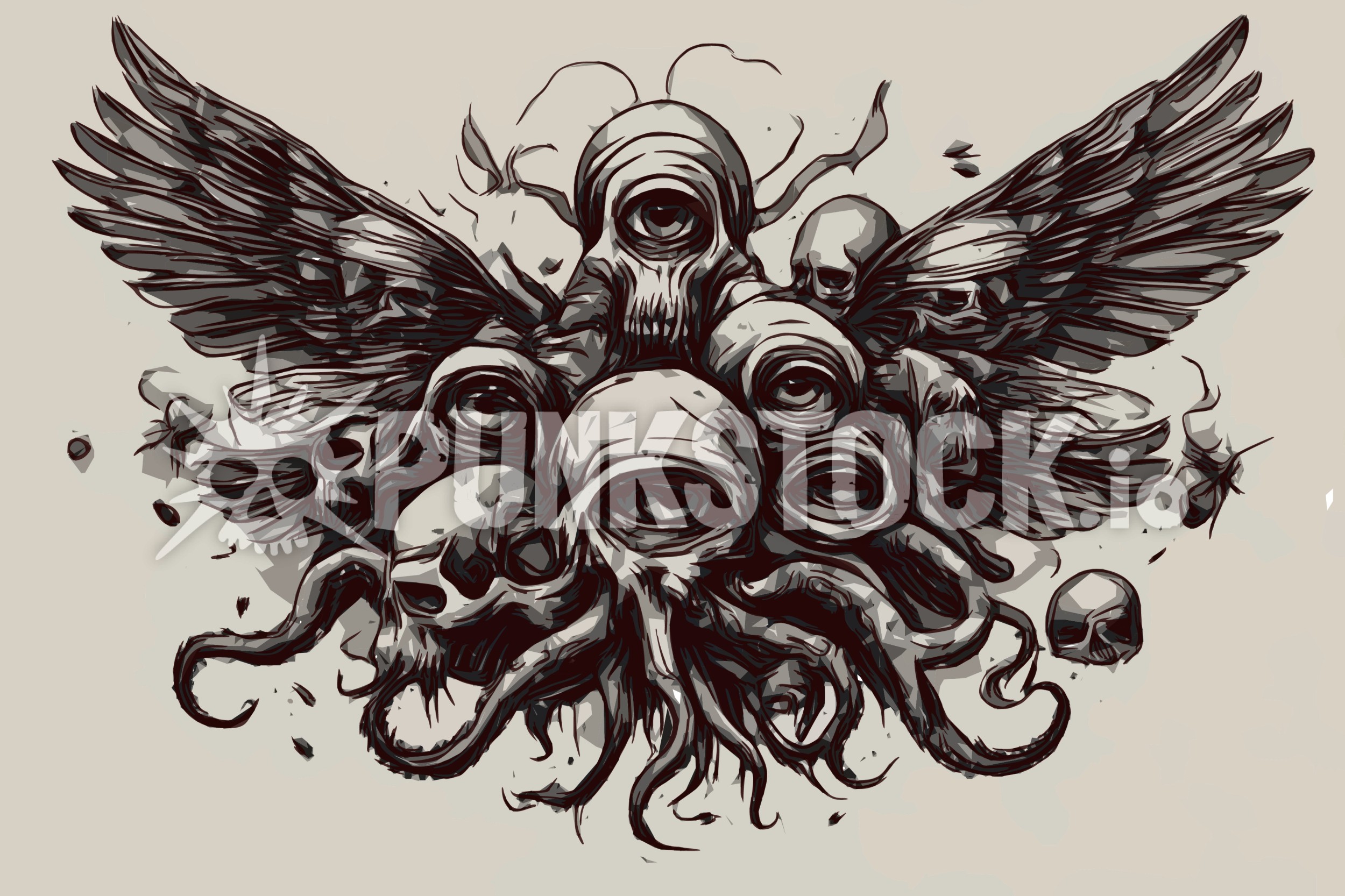 Cluster clustered print vector graphic