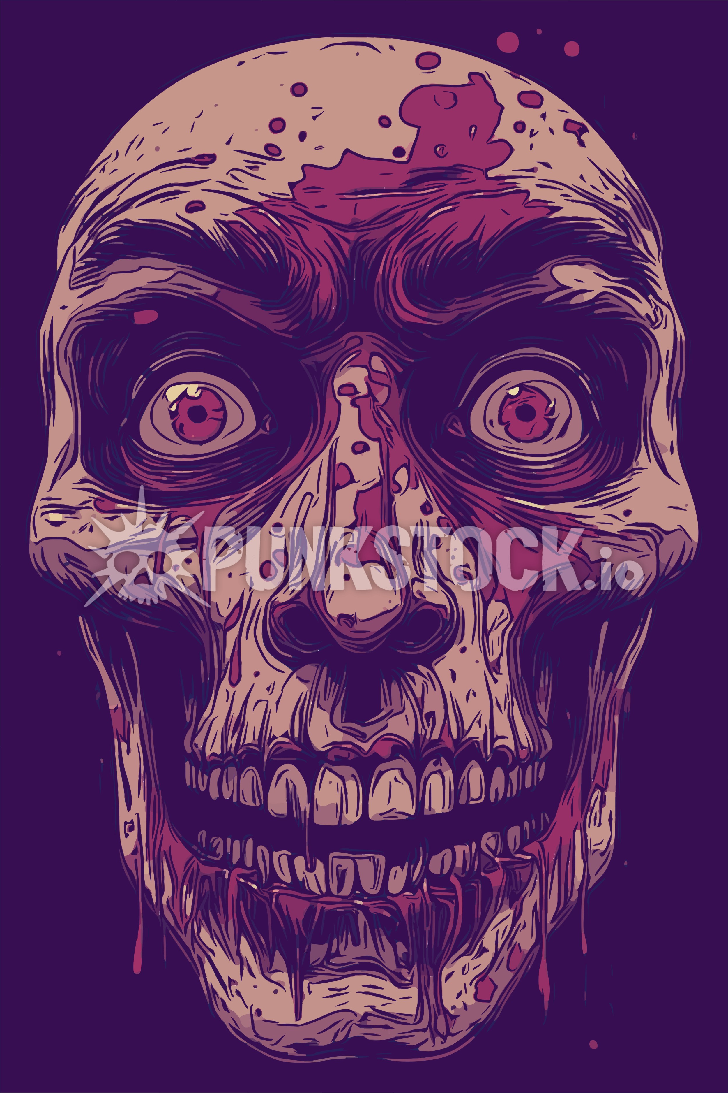 Skull face head vector graphic