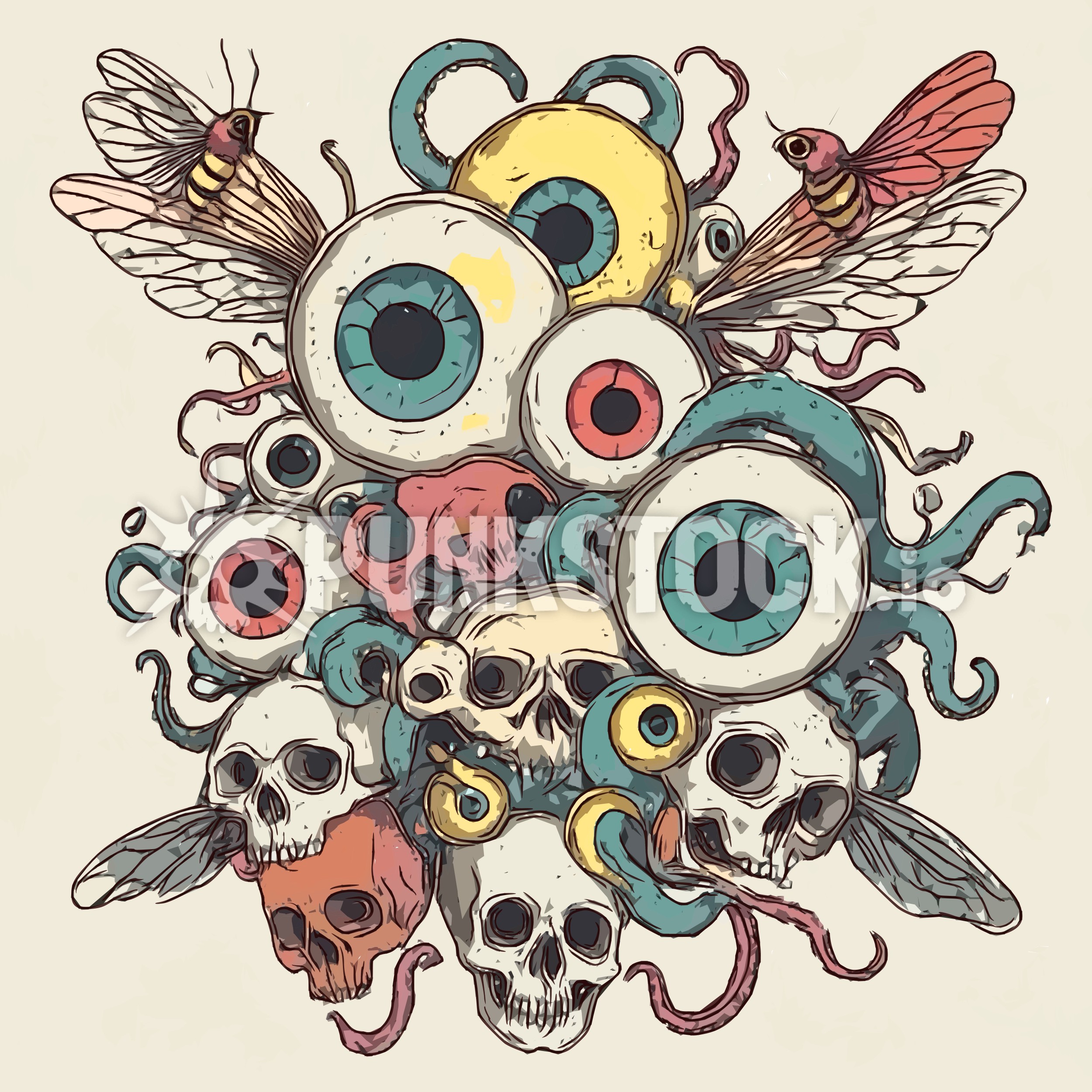 Cluster clustered ball vector graphic