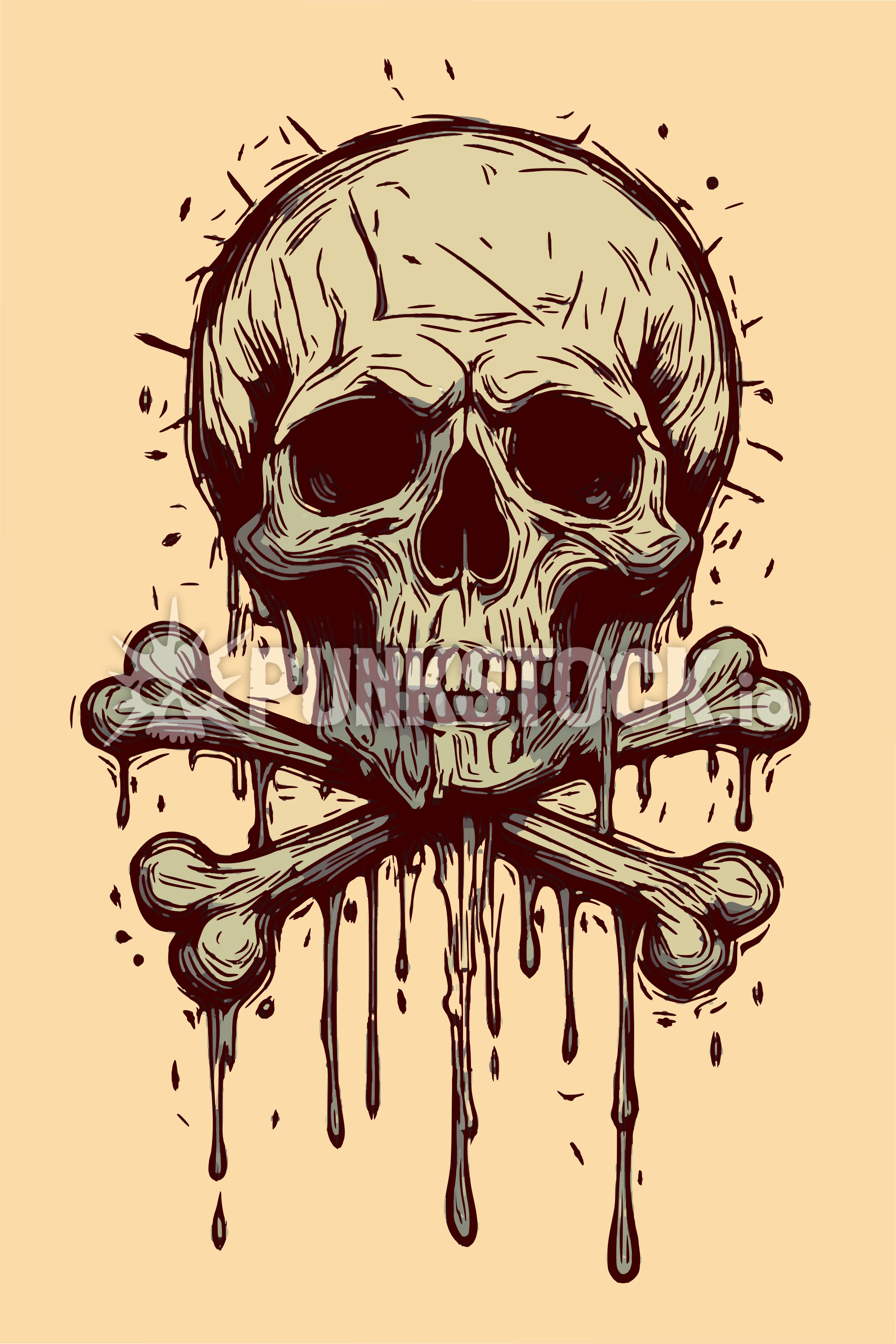 Crossbones cross bone skull vector graphic