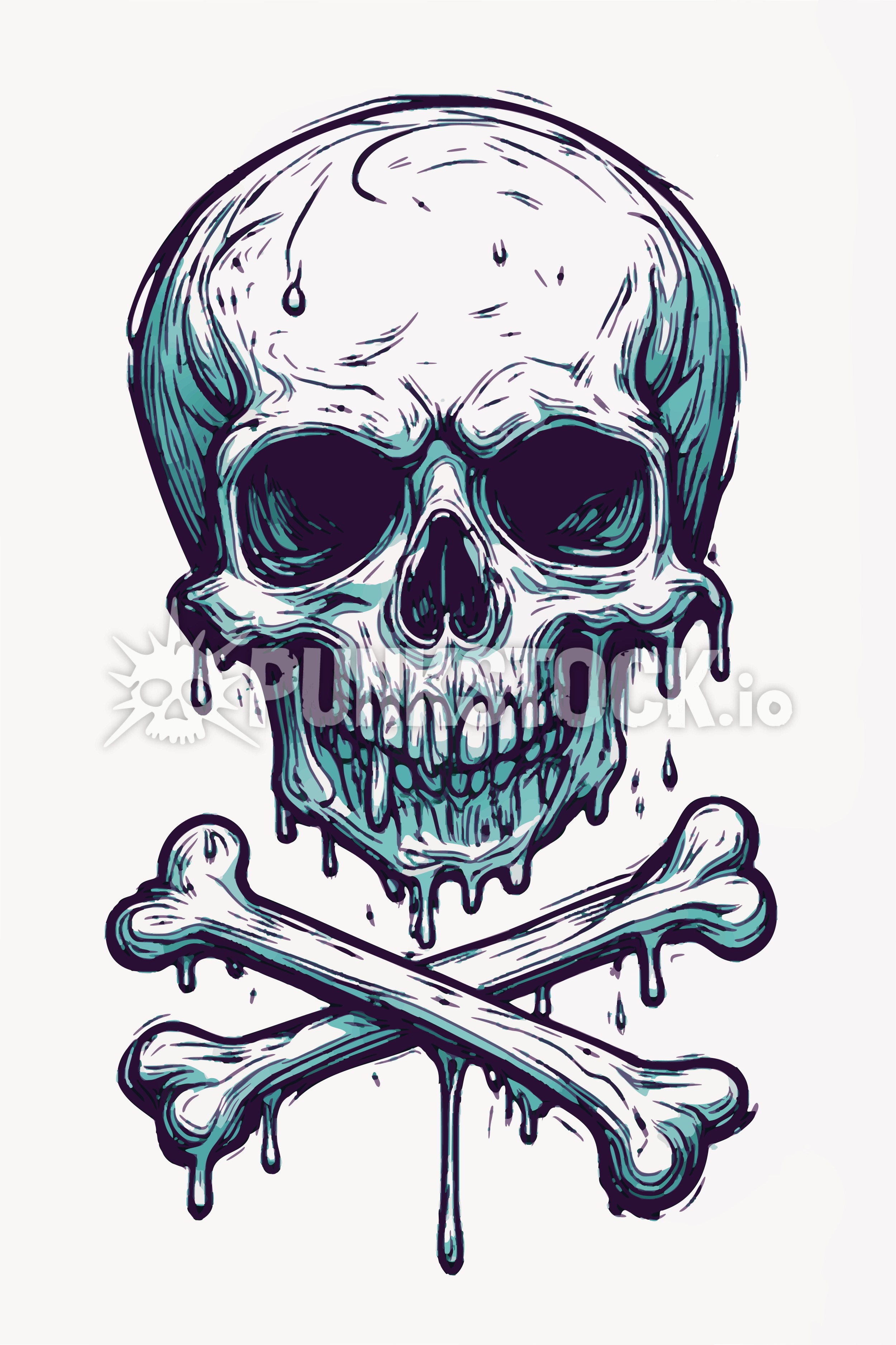 Skull skulls crossbone vector graphic