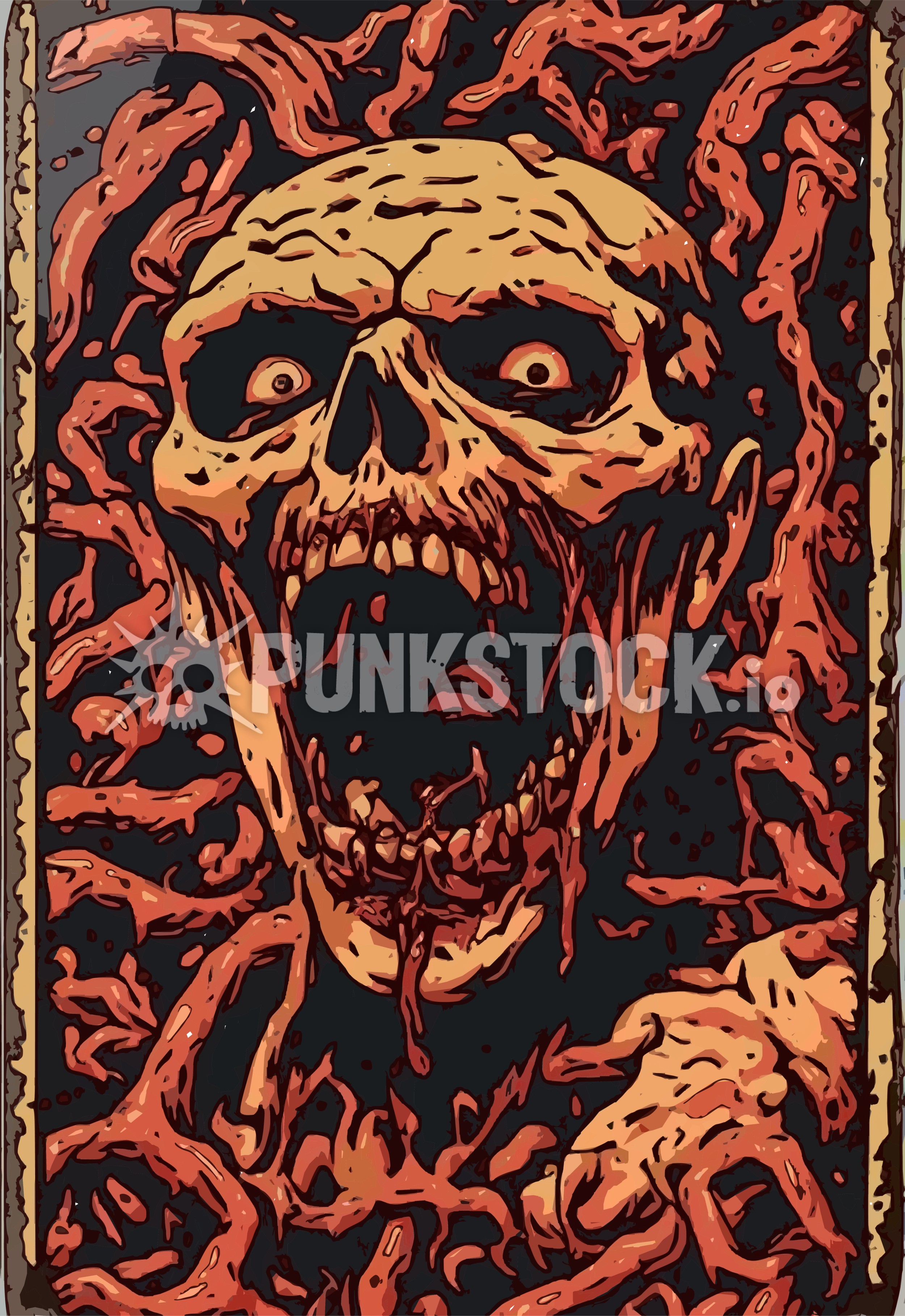 Zombie skulls skull vector graphic