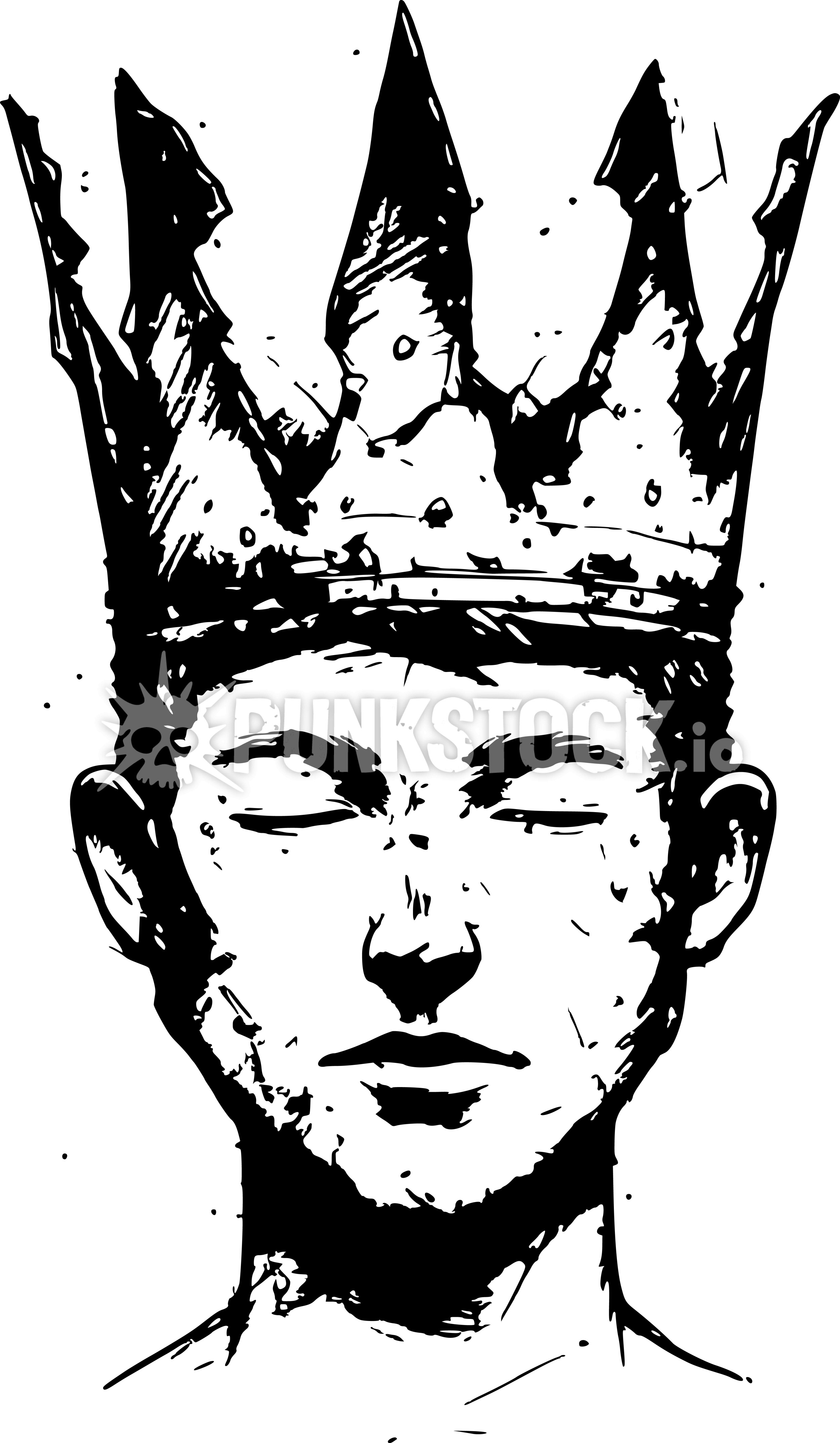Crowned crown king vector graphic