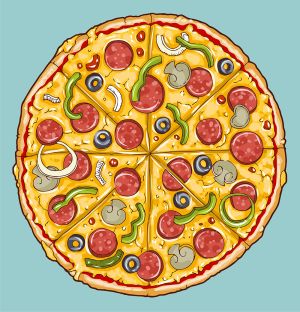 Pizza vector graphic